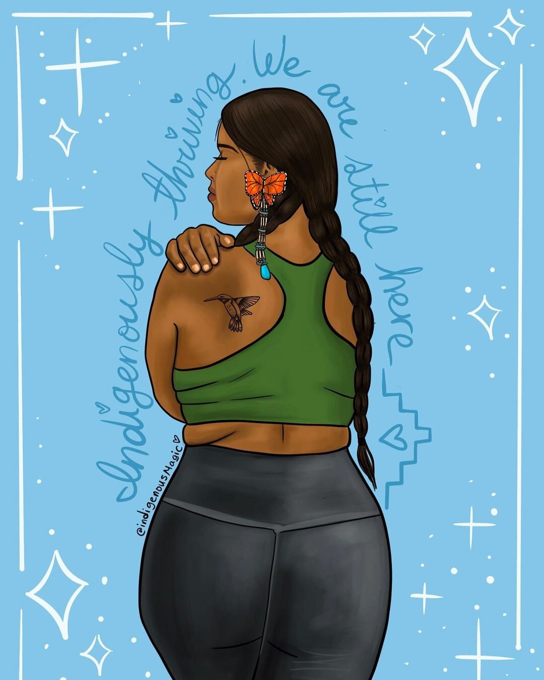 Amplifying this uplifting message and art by @indigenousmagicc. 

You are your own medicine 💖🪶
Make sure that self love, worth &amp; H&oacute;zh&oacute; is coming from within you first.
You deserve to heal for yourself your past/future ancestors an