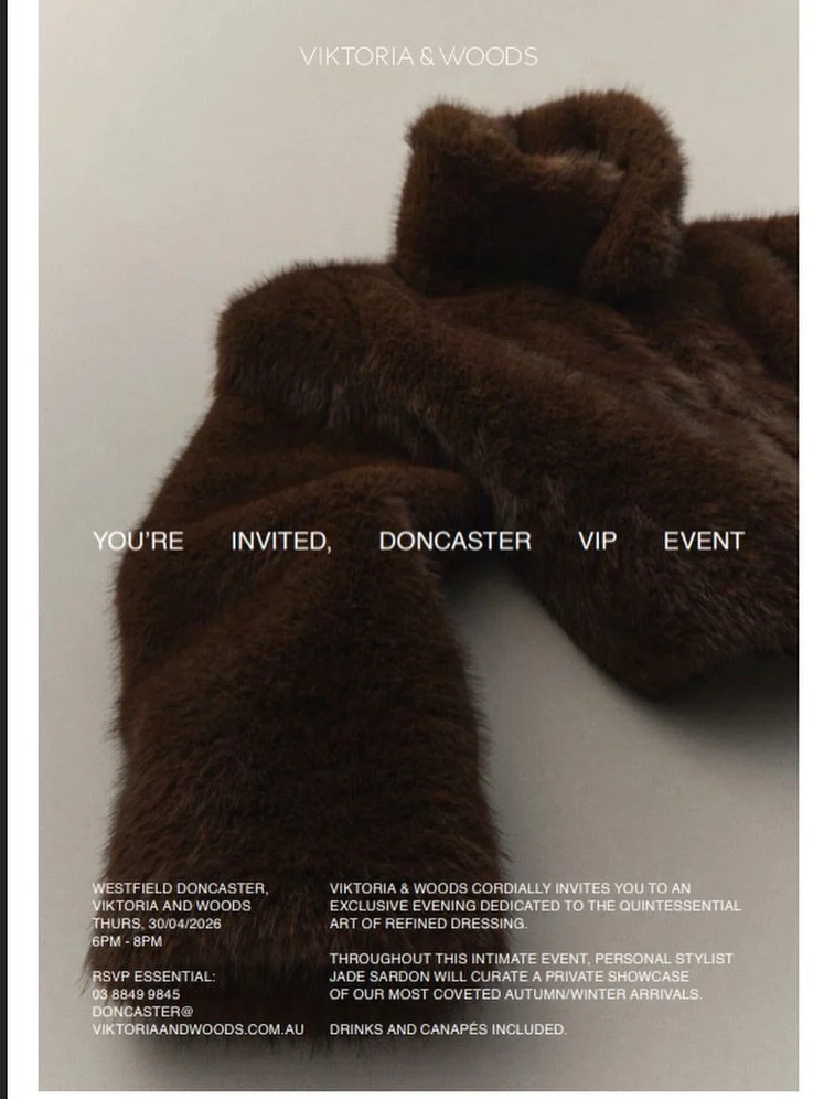 VIKTORIA &amp; WOODS | VIP SHOPPING EVENT

I have the absolute pleasure of hosting an exclusive VIP shopping evening with @viktoriaandwoods and I would love to personally invite you to join us as we celebrate the arrival of the Autumn/Winter &rsquo;2