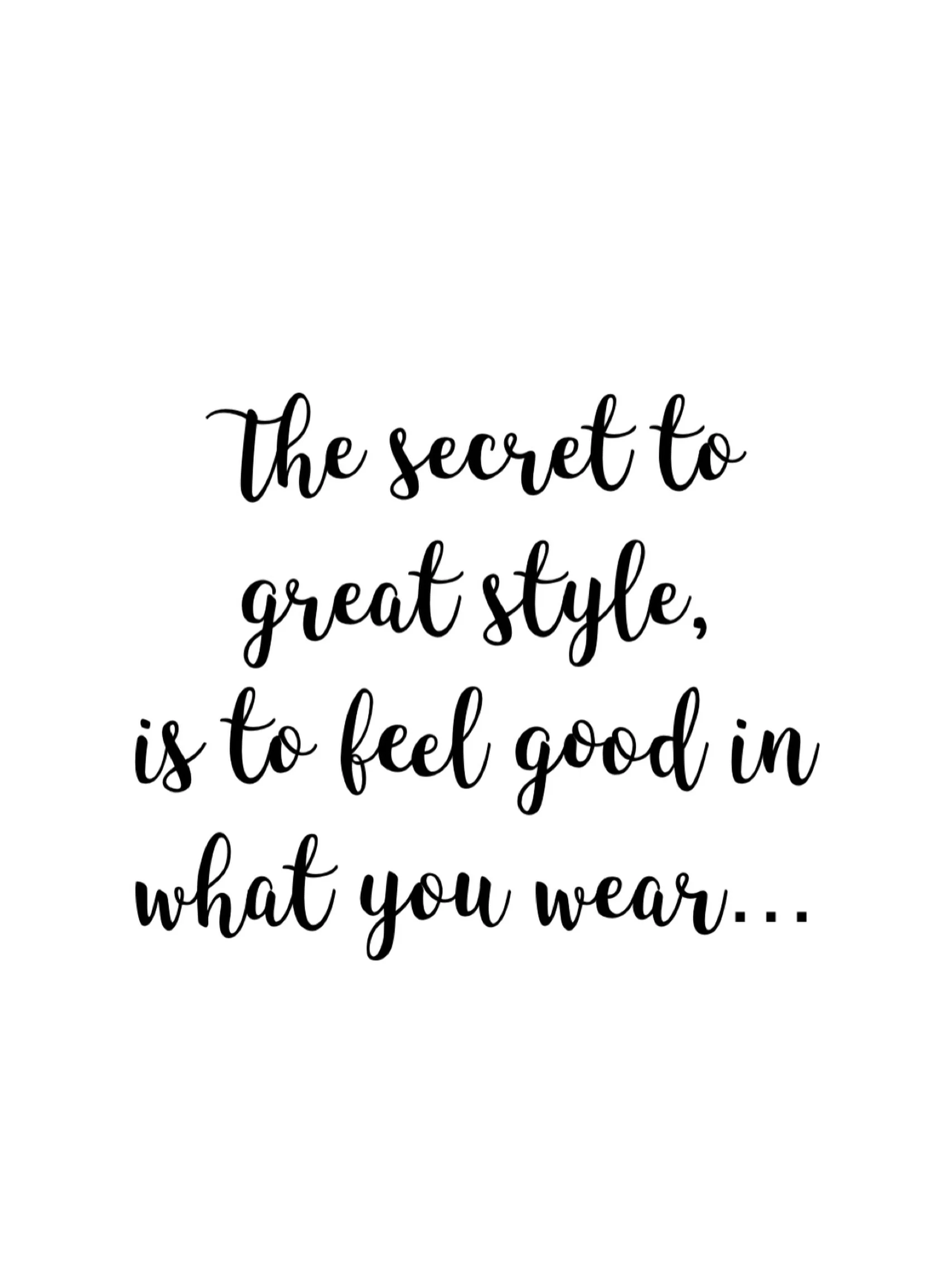 The secret to great style, is to feel good in what you wear 🖤

Forget the rules. Forget dressing for your age. Forget chasing every trend.

Wear what makes you feel confident, comfortable and completely YOU.

Because when you feel good, you look goo