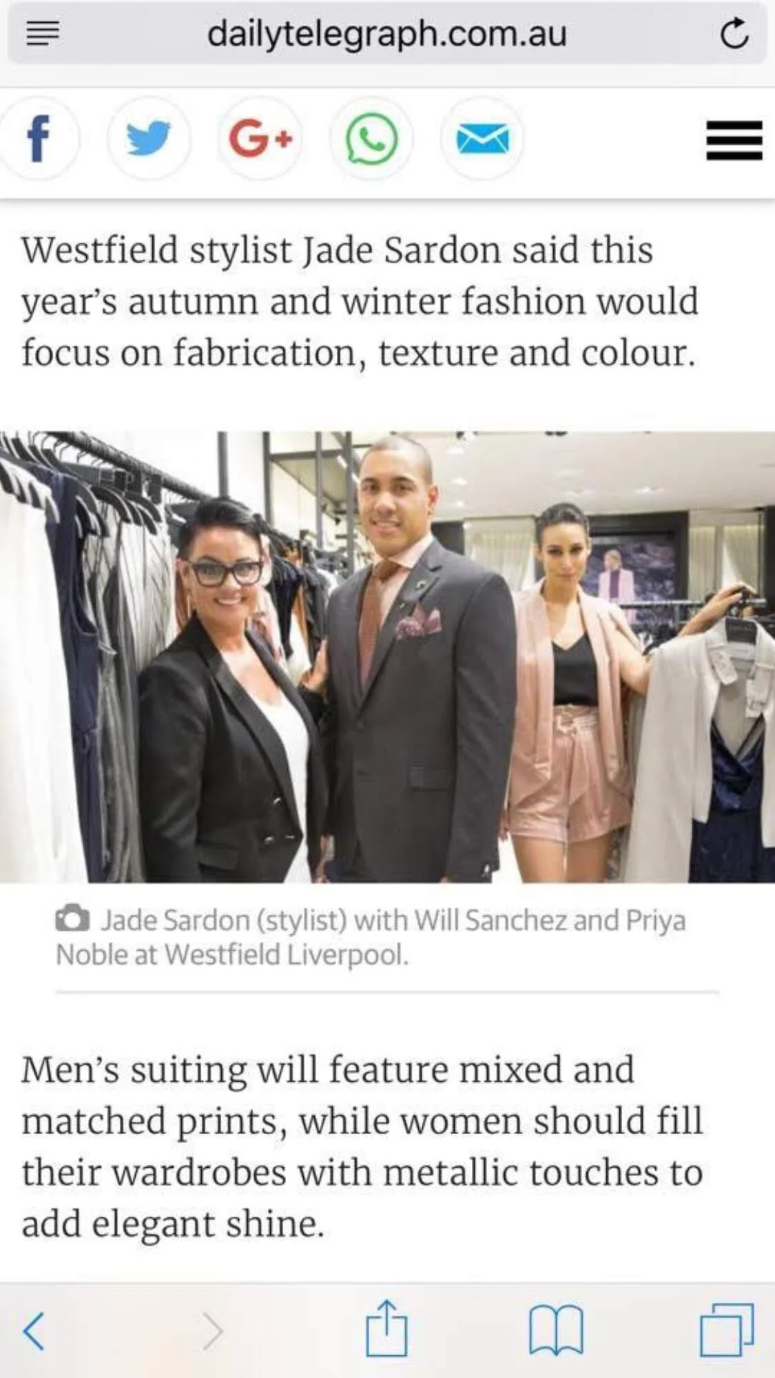 DAILY TELEGRAPH FEATURE