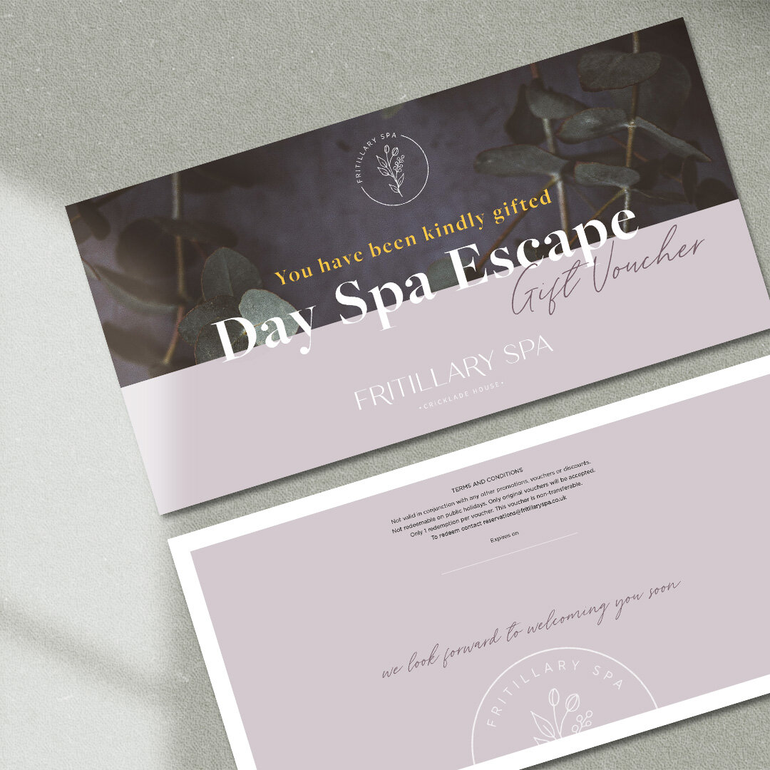 Luxury spa brand identity by Mechele Made Design Cirencester
