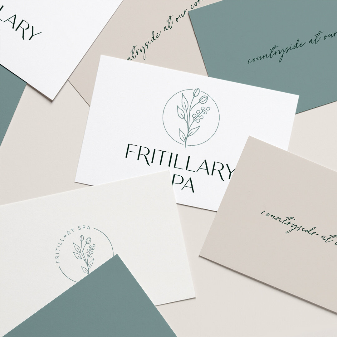 Luxury spa business card design by Mechele Made Design Cirencester