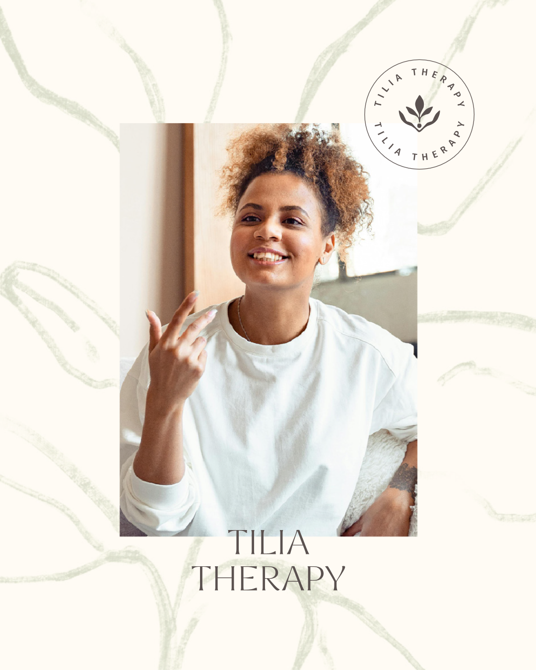 Social graphic design for a therapist in Oxfordshire UK by Mechele Made Design Cirencester