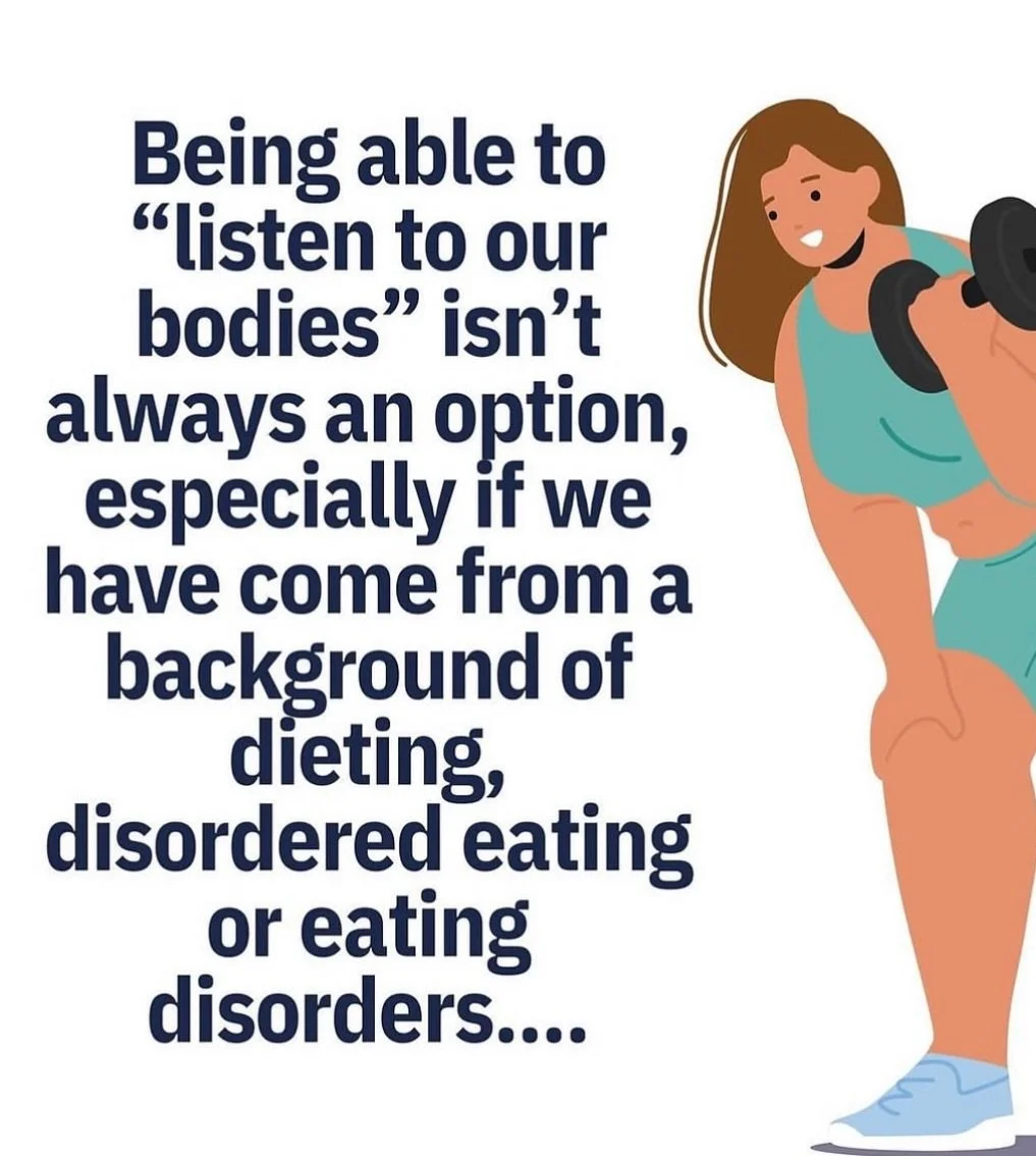 It&rsquo;s not always as easy as &lsquo;just listen to your body.&rsquo;

Lead with self compassion as the treadmill of life starts again in earnest. 

If listening to your body feels impossible, just start by &lsquo;noticing&rsquo;. Notice how you b