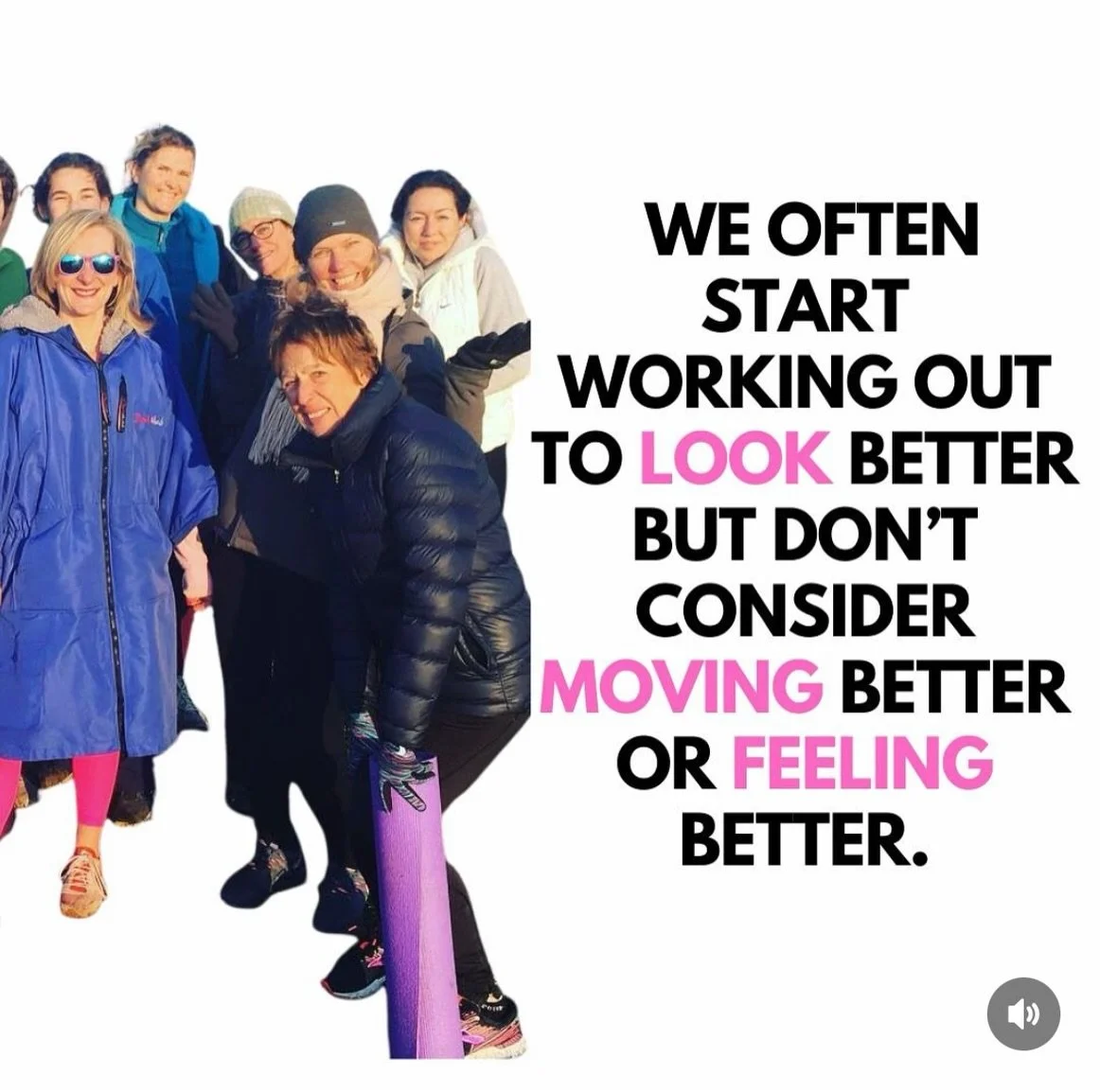We often start training to lose weight, to &lsquo;tone up&rsquo; rather than even considering movement as a way to feel better and move better in our everyday lives. 

To feel more confident moving through life. More resilient. 

Maybe we don&rsquo;t