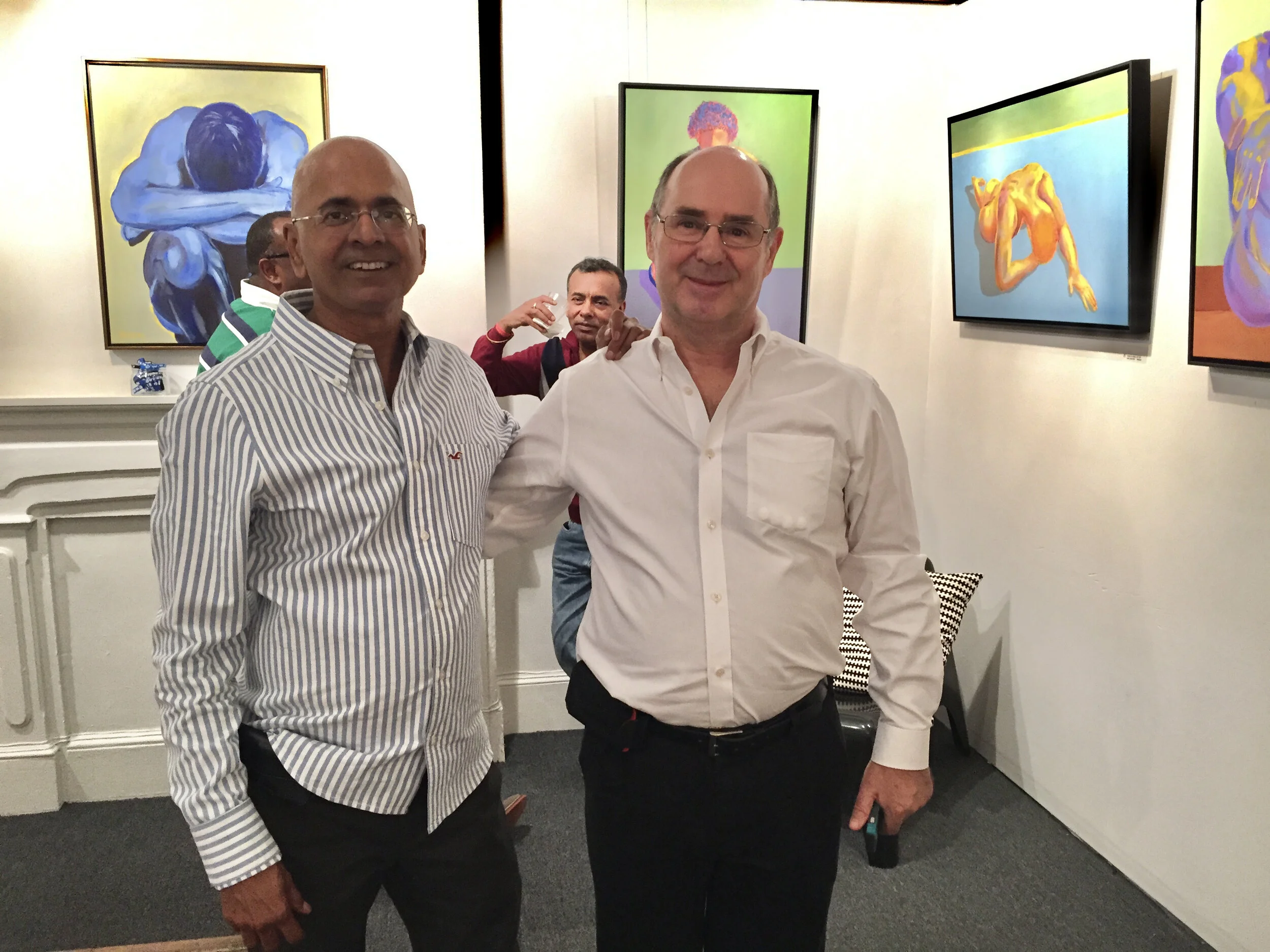 Vishwas and Joe at "The Male Spectrum" exhibit, 2014