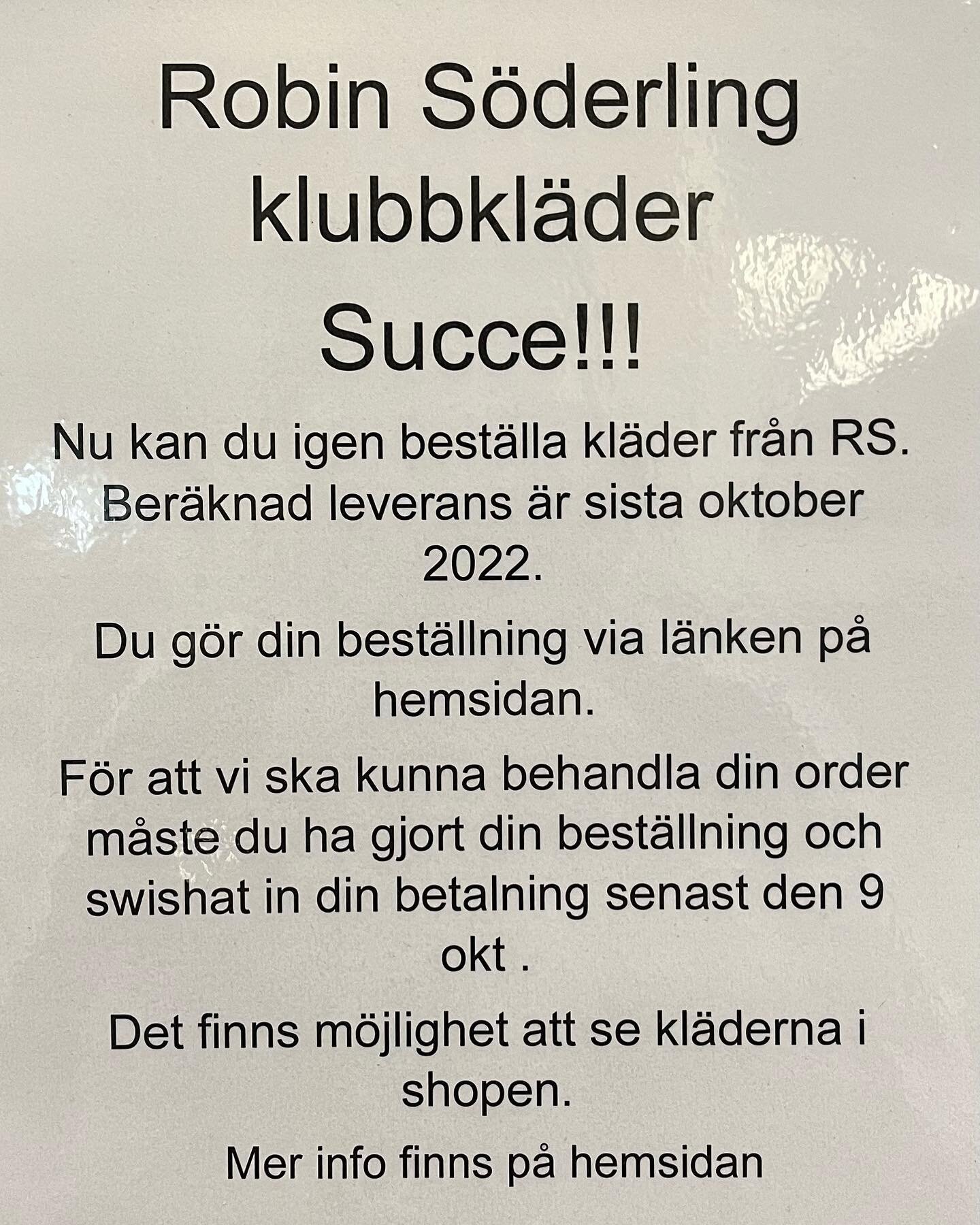 ROBIN S&Ouml;DERLING KLUBBKL&Auml;DER🔥🔥

G&ouml;r din best&auml;llning innan s&ouml;ndag 9/10!
Info och l&auml;nk hittar du p&aring; Brottkarrs-tennis.se