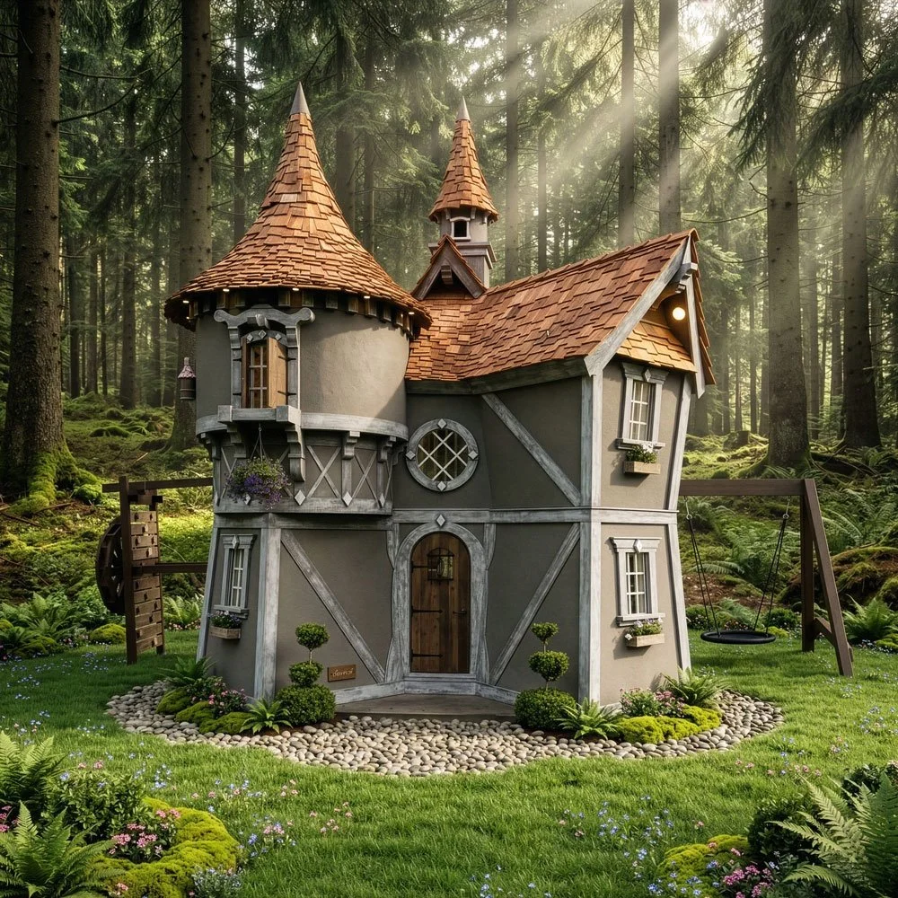 Elevate playtime with luxury playhouses by Charmed Playhouses. Explore bespoke designs, crafted with unparalleled quality for a magical childhood experience. Custom orders available. ChipGirl Dog House