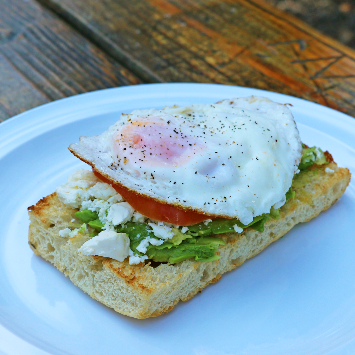 Avocado Toast with Egg &amp; Feta