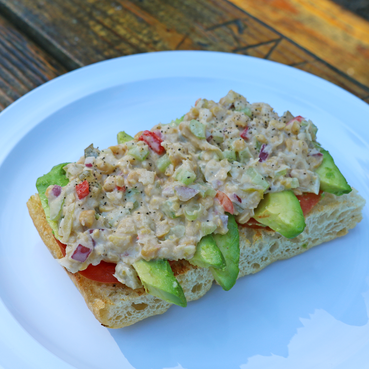 Avocado Toast with Chickpea Salad