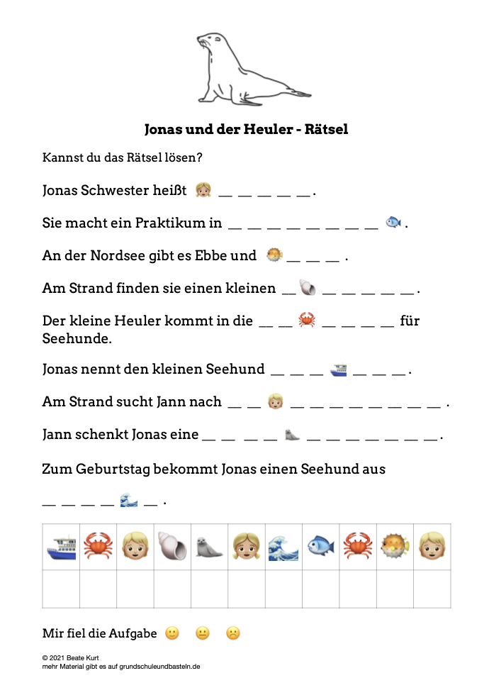  Begleitmaterial zum Buch Jonas und der Heuler  