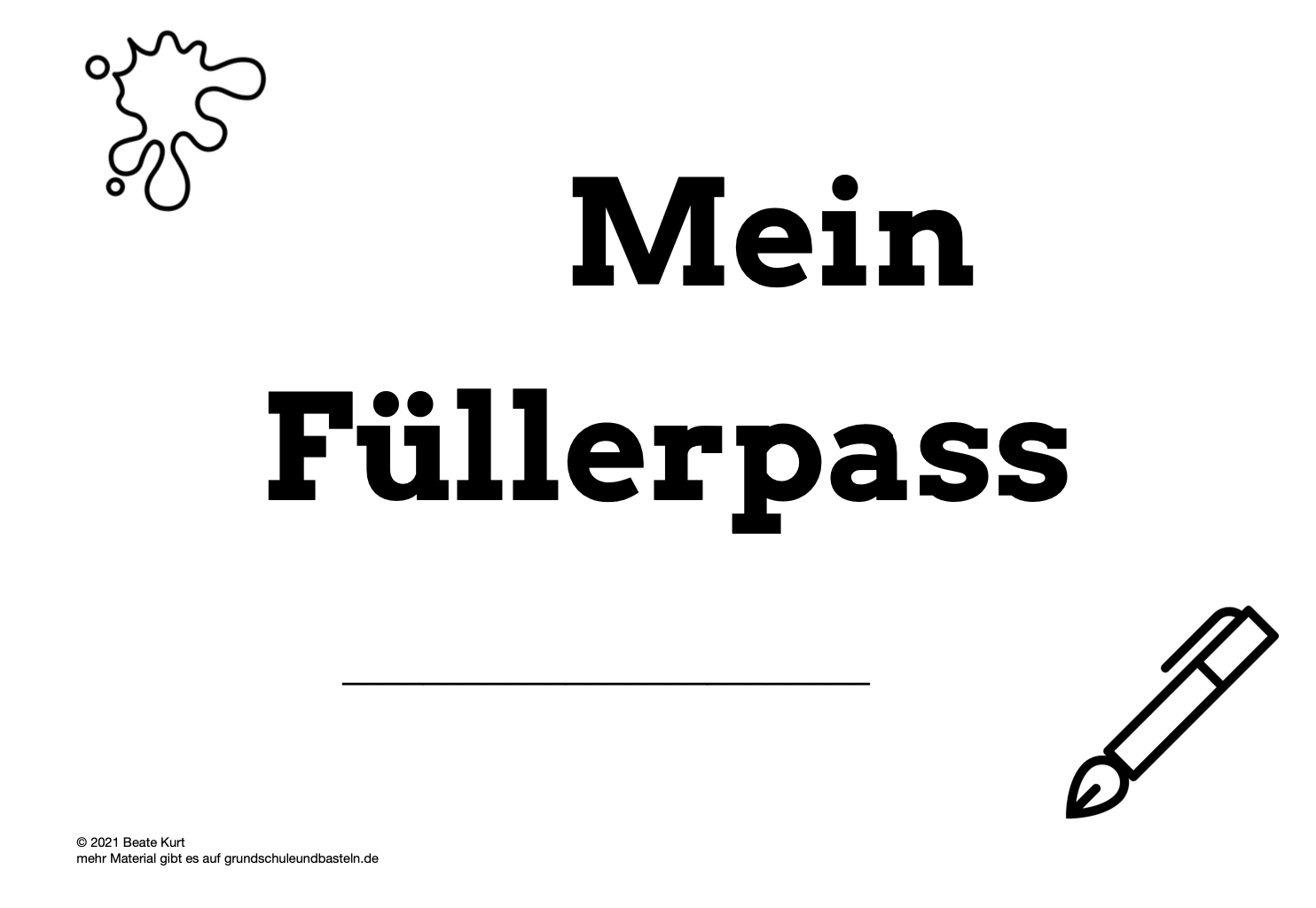  Lernheft: Mein Füllerpass 