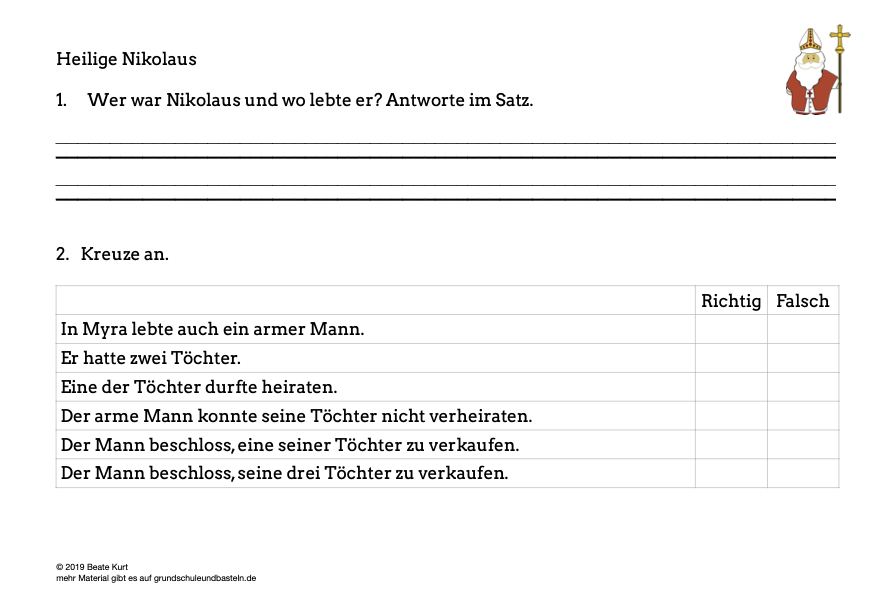  Arbeitsmaterial Brauch Nikolaus 