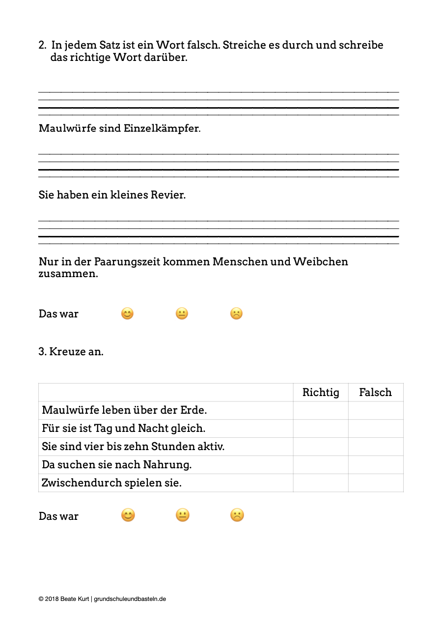  Arbeitsmaterial zu Zuhören und Verstehen: Waldtiere 