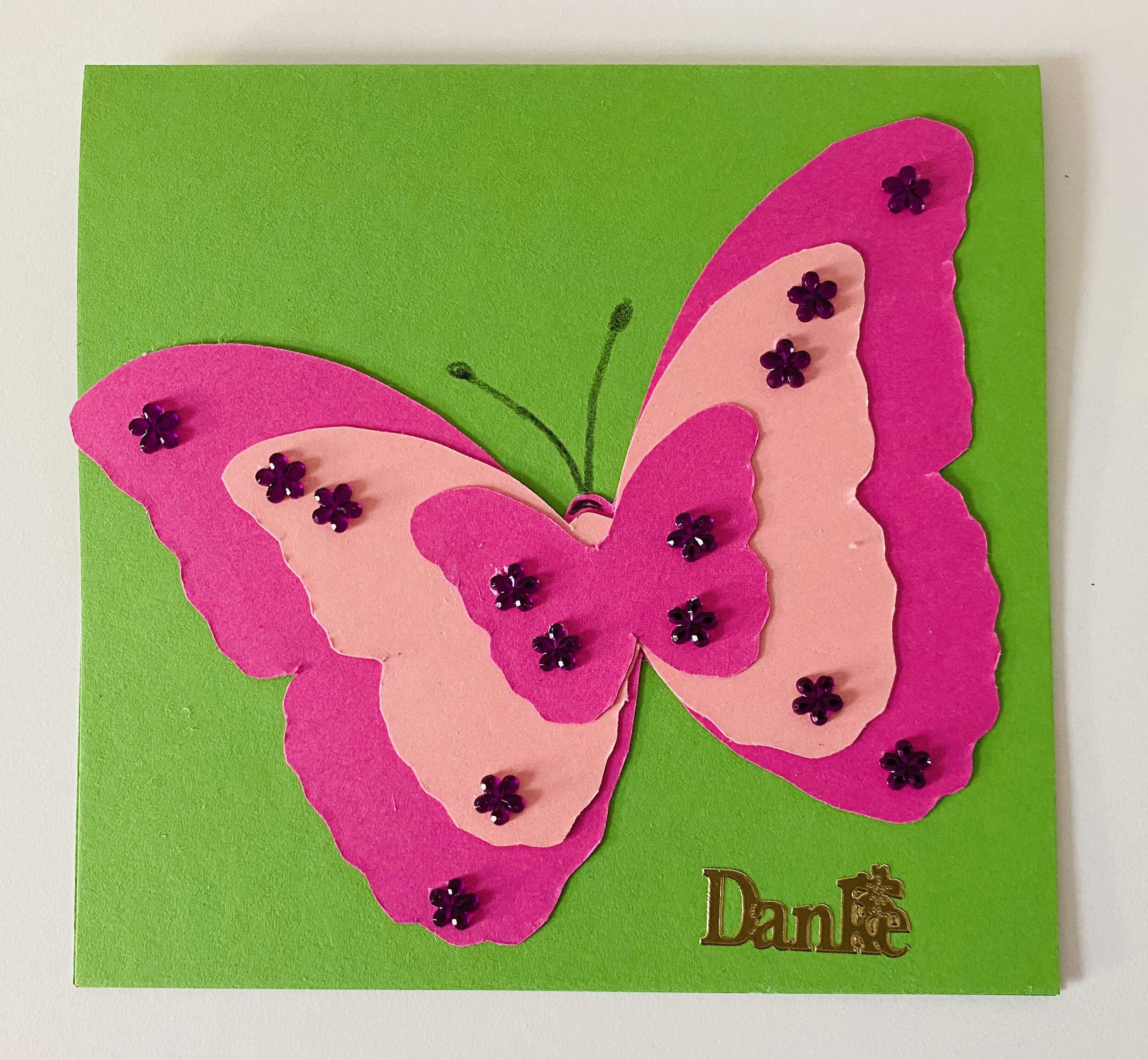  Glückwunschkarte mit Schmetterling zum Muttertag 