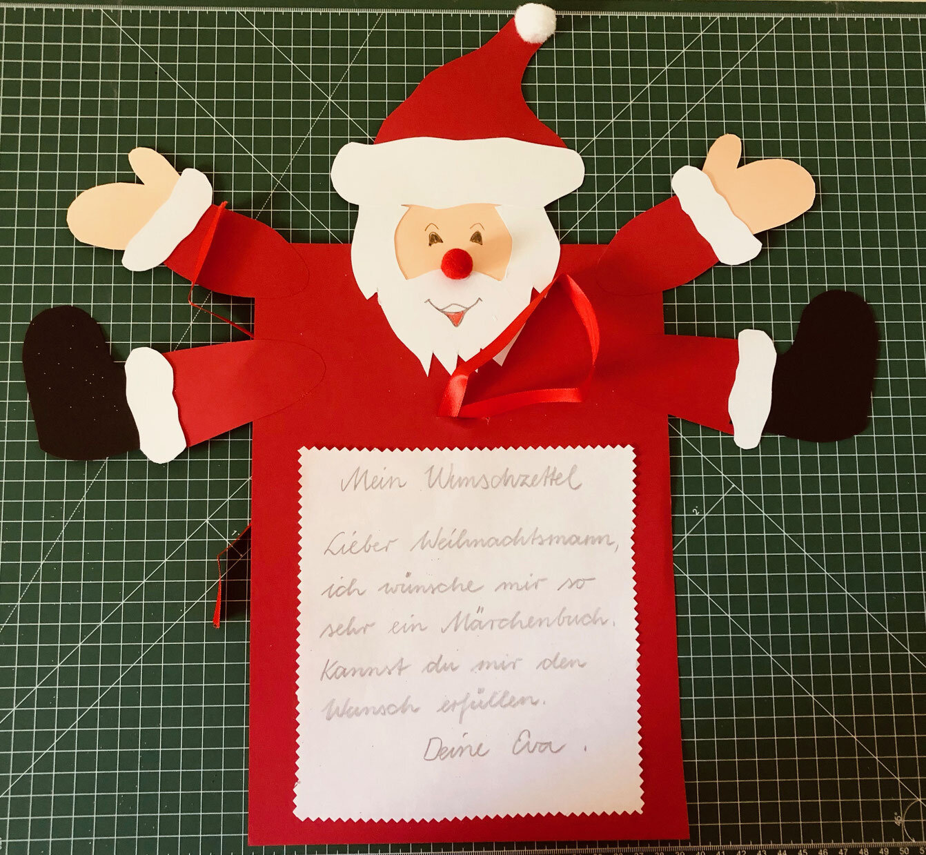  Adventsbasteln: Wunschzettel Weihnachtsmann 