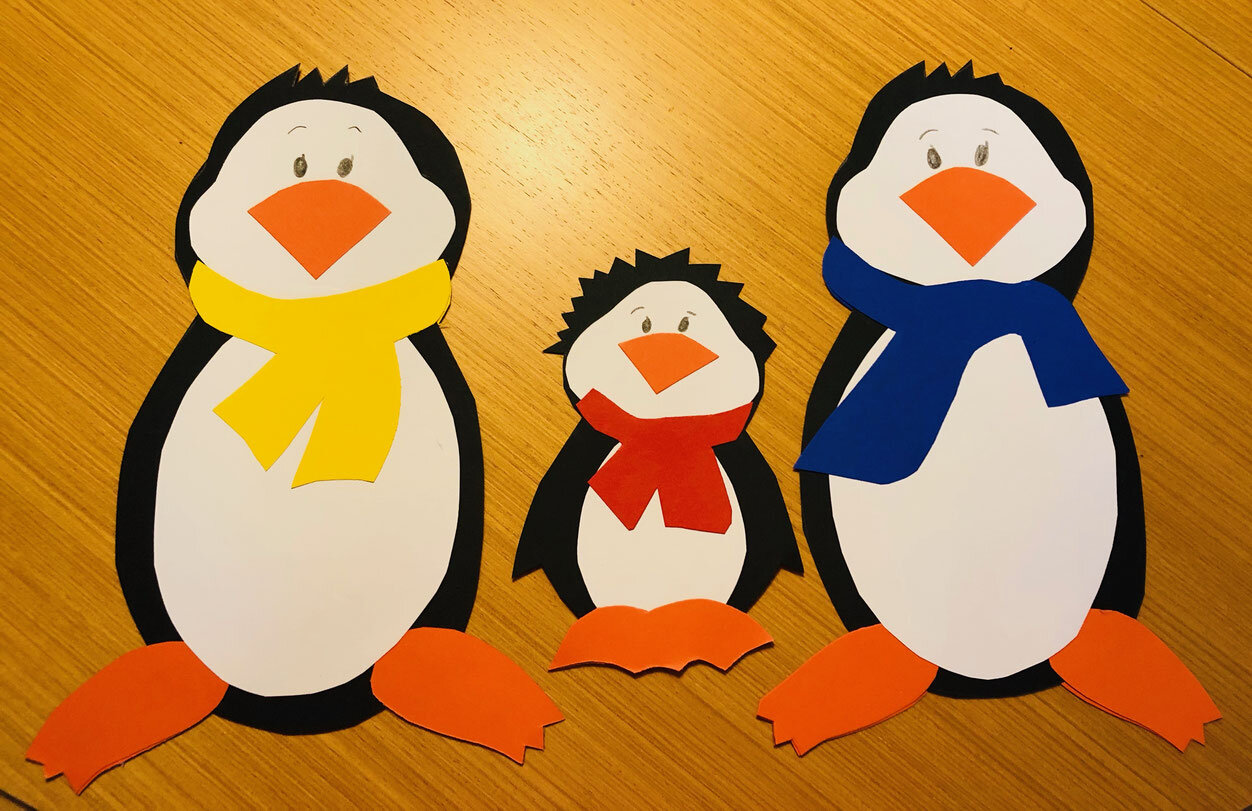  Pinguinfamilie basteln 