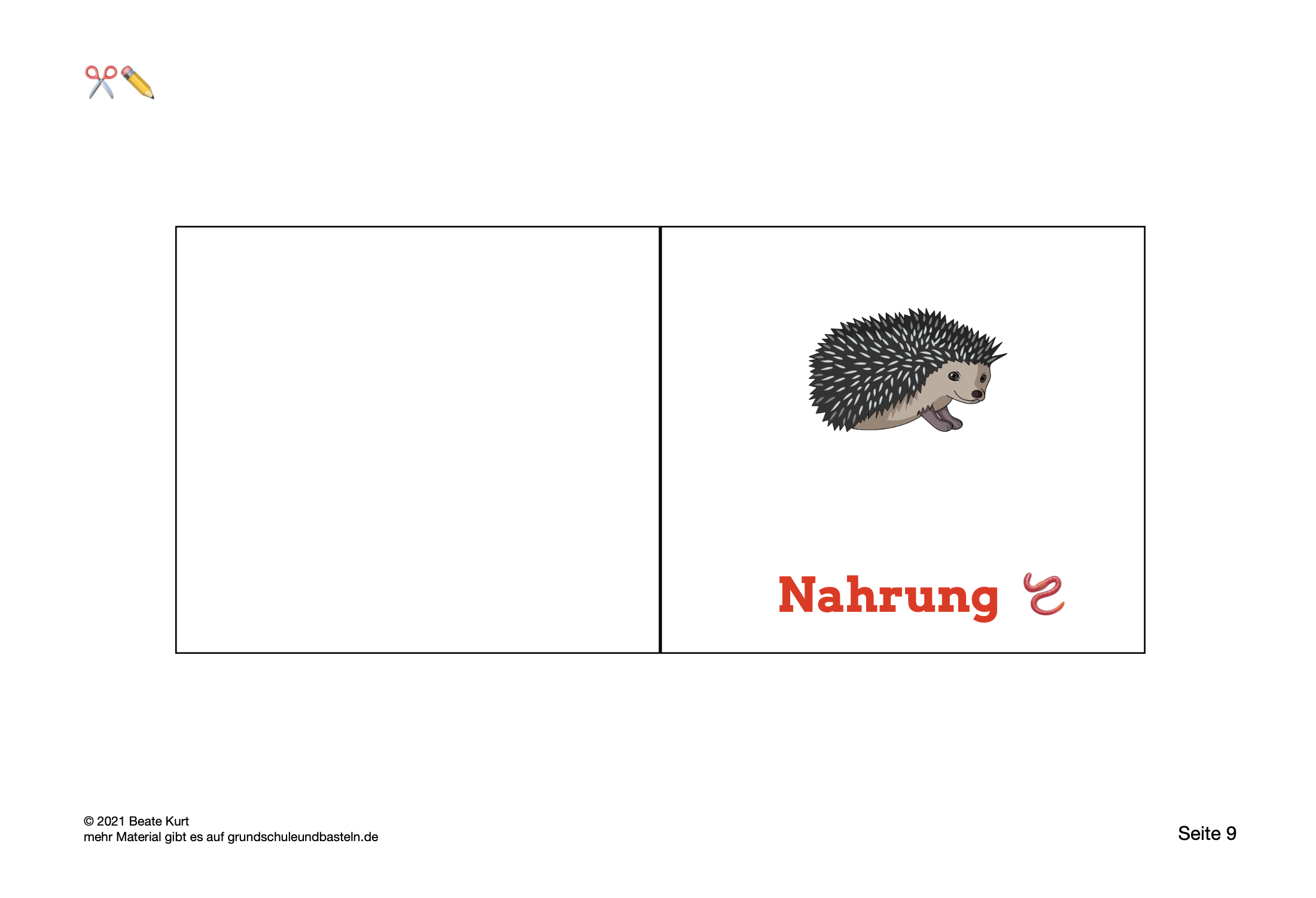  Lapbook Igel 