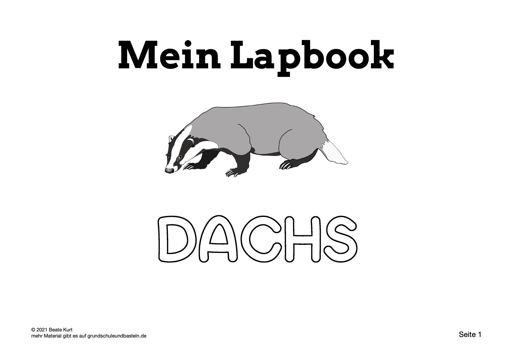  Lapbook Dachs 