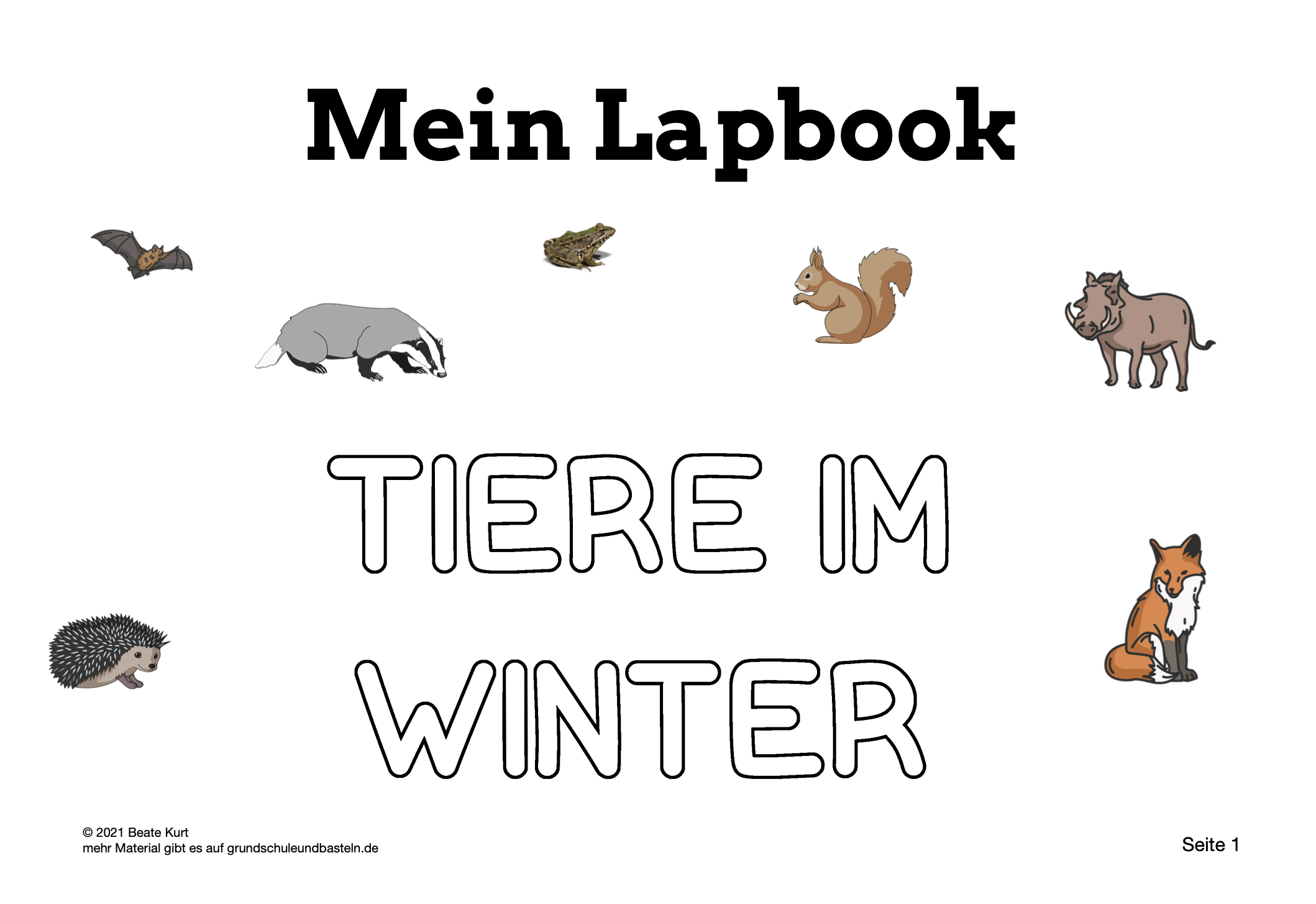   Lapbook Tiere im Winter 