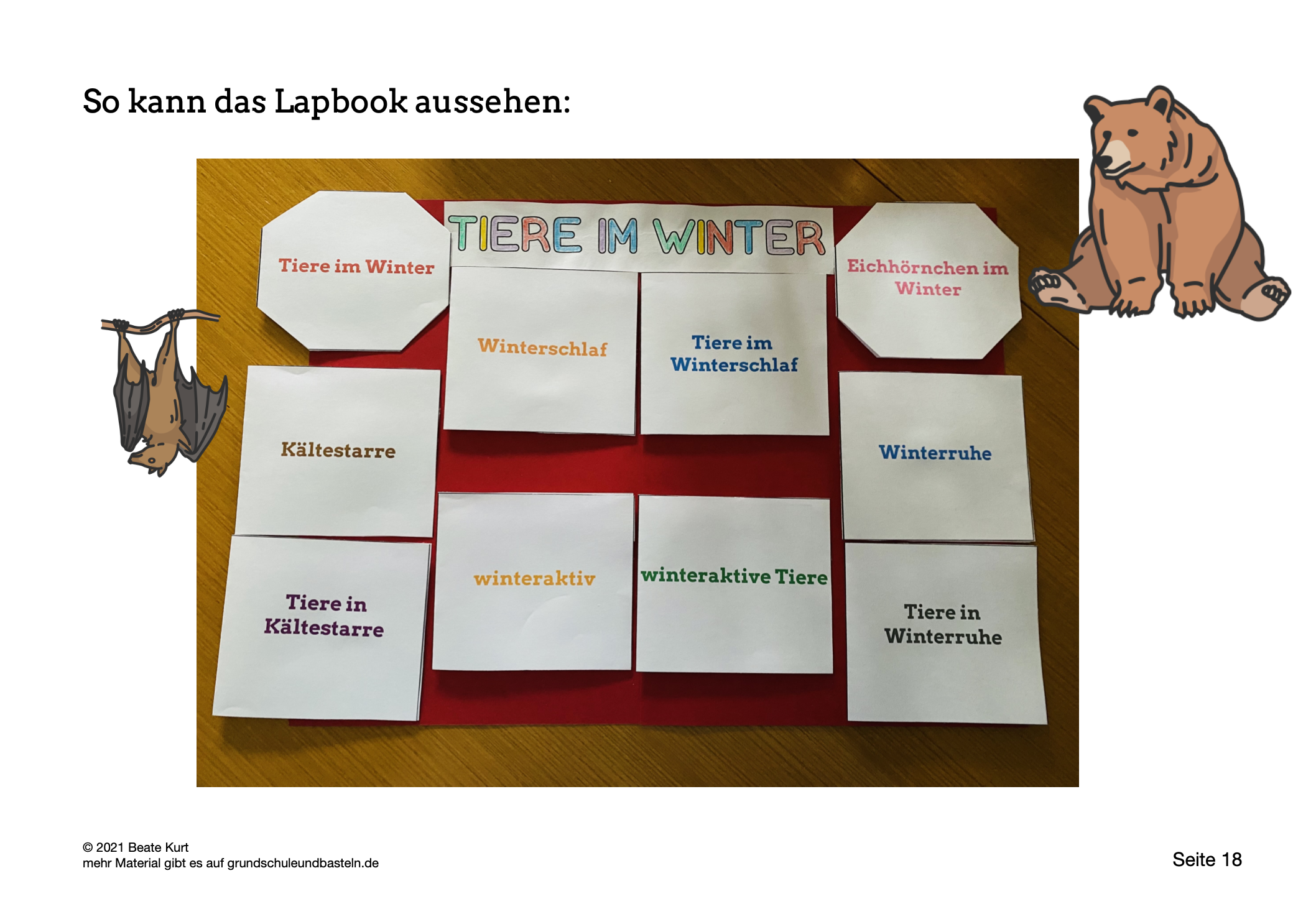   Lapbook Tiere im Winter 