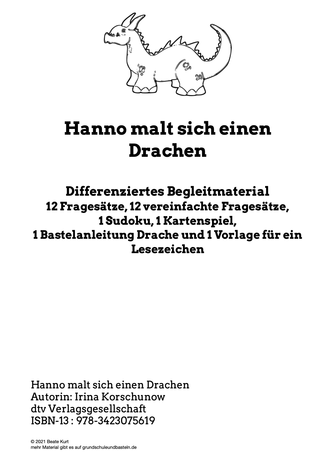  Begleitmaterial zu Hanno malt sich einen Drachen 