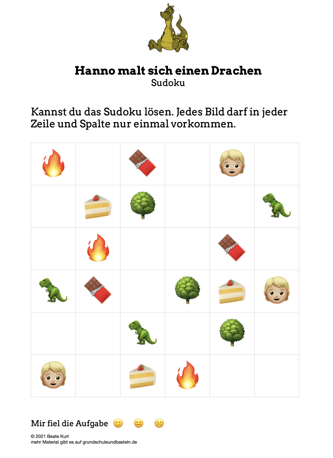  Sudoku zu Hanno malt sich einen Drachen  