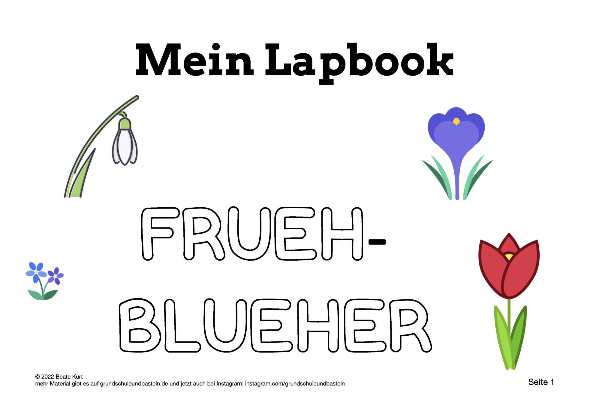  Lapbook Frühblüher 