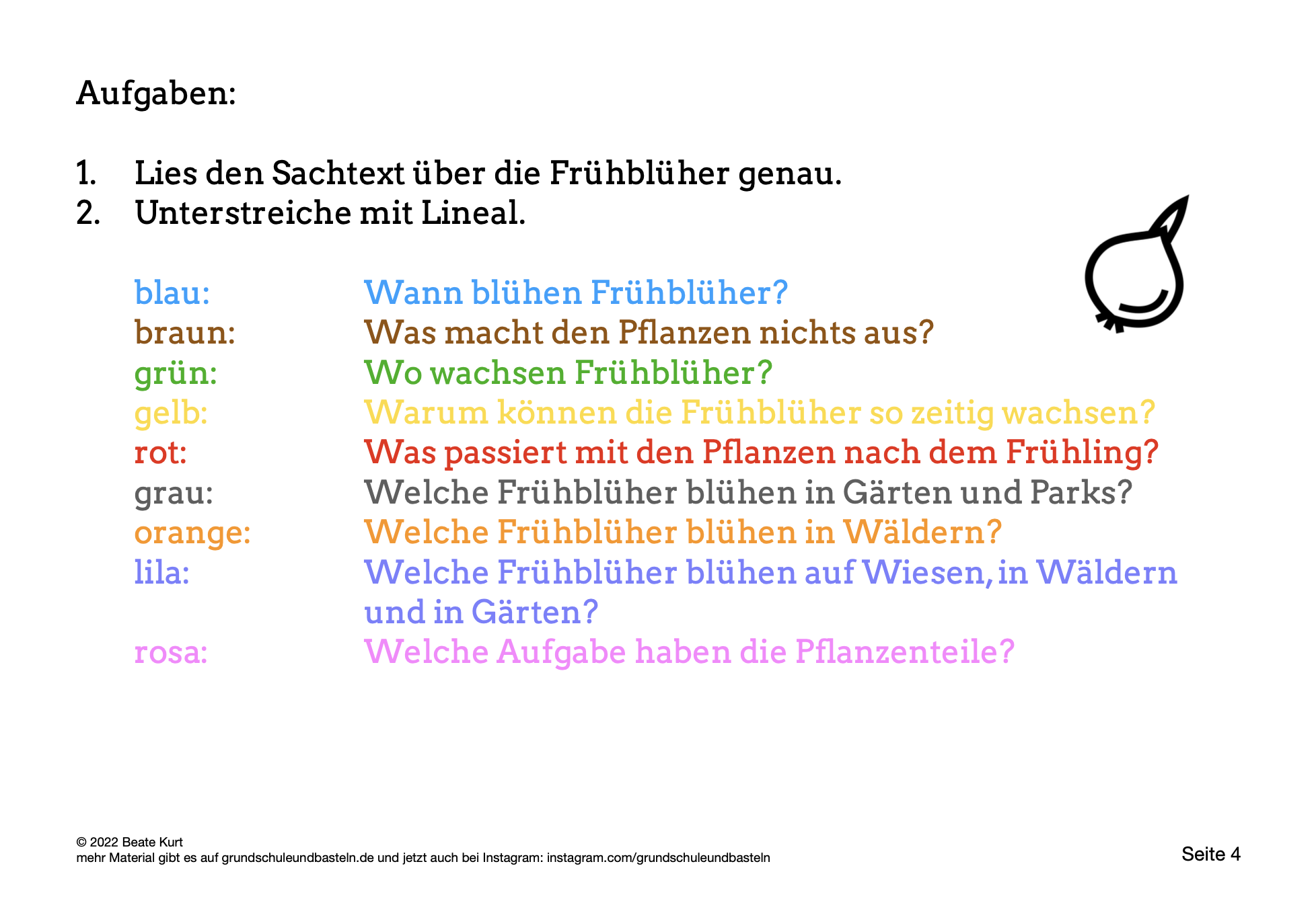  Lapbook Frühblüher 