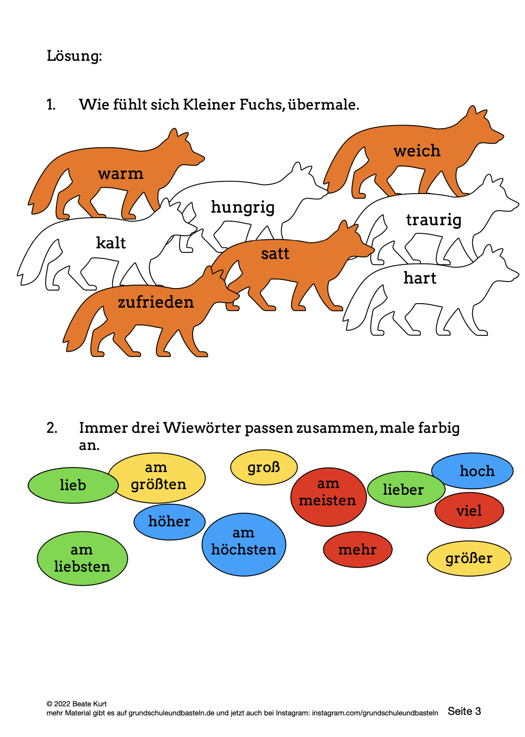  Begleitmaterial zu Kleiner Fuchs, bleibst du bei uns? 