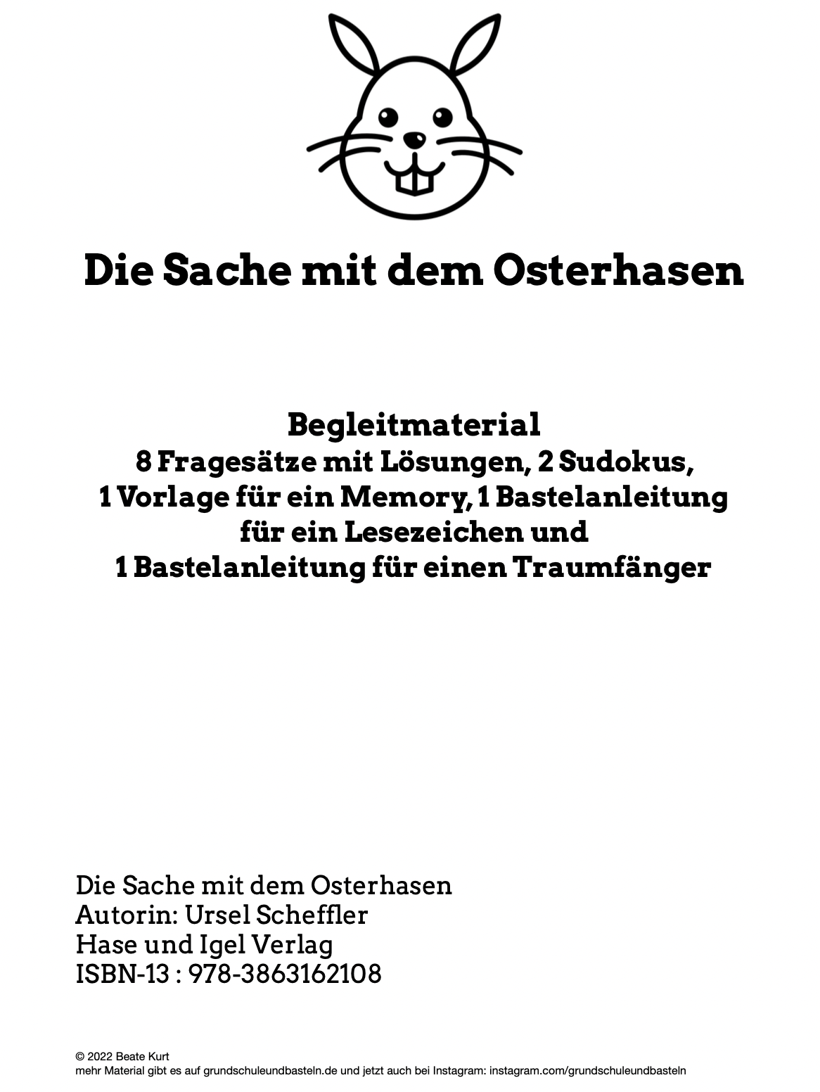  Begleitmaterial zu Die Sache mit dem Osterhasen 