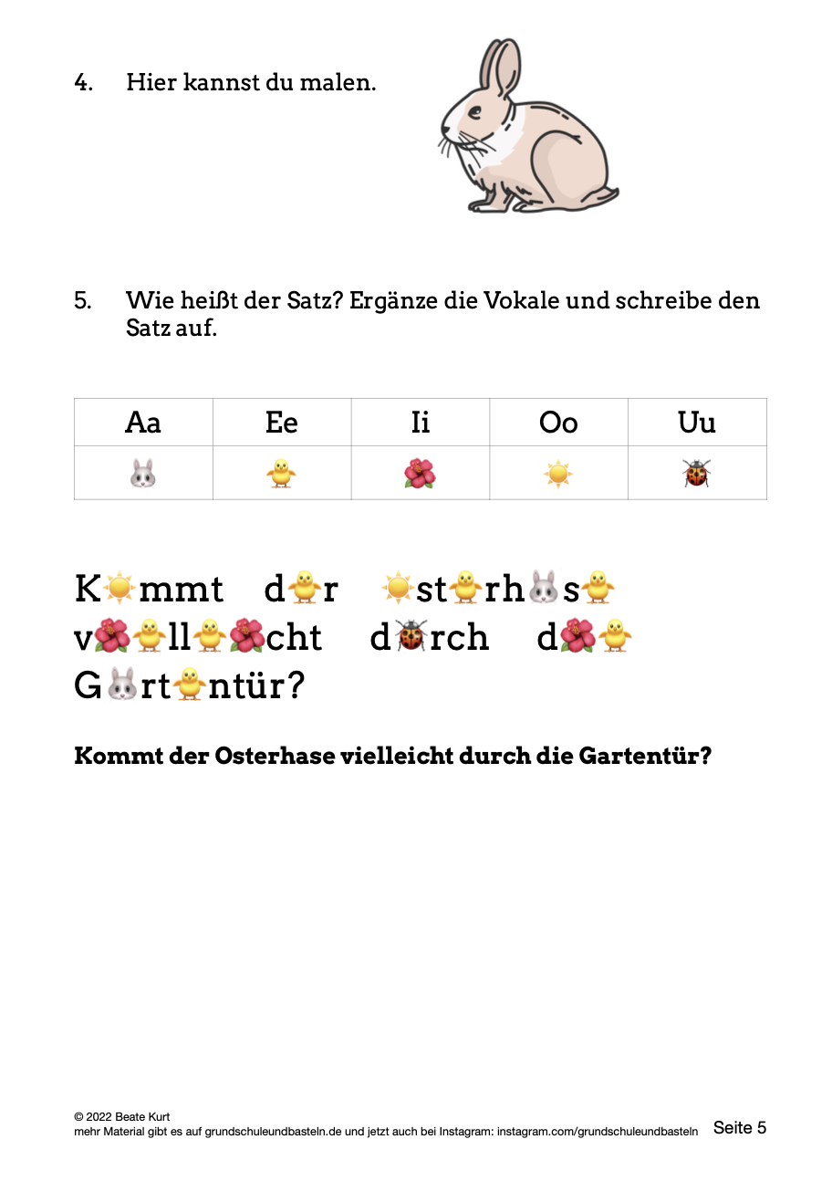  Begleitmaterial zu Die Sache mit dem Osterhasen 