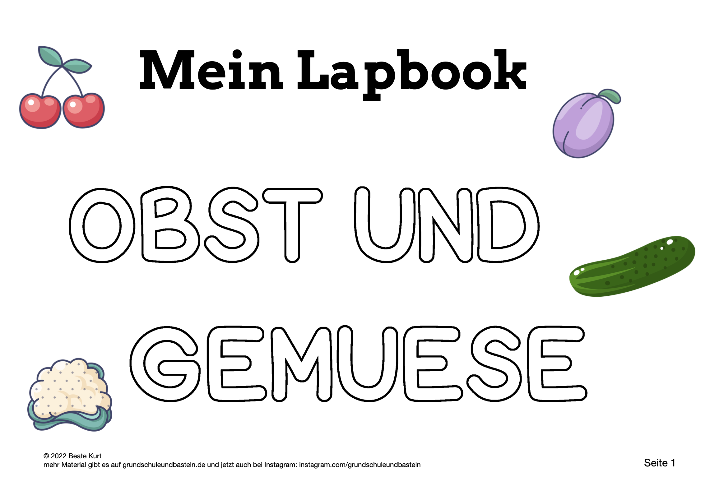  Lapbook Obst und Gemüse 