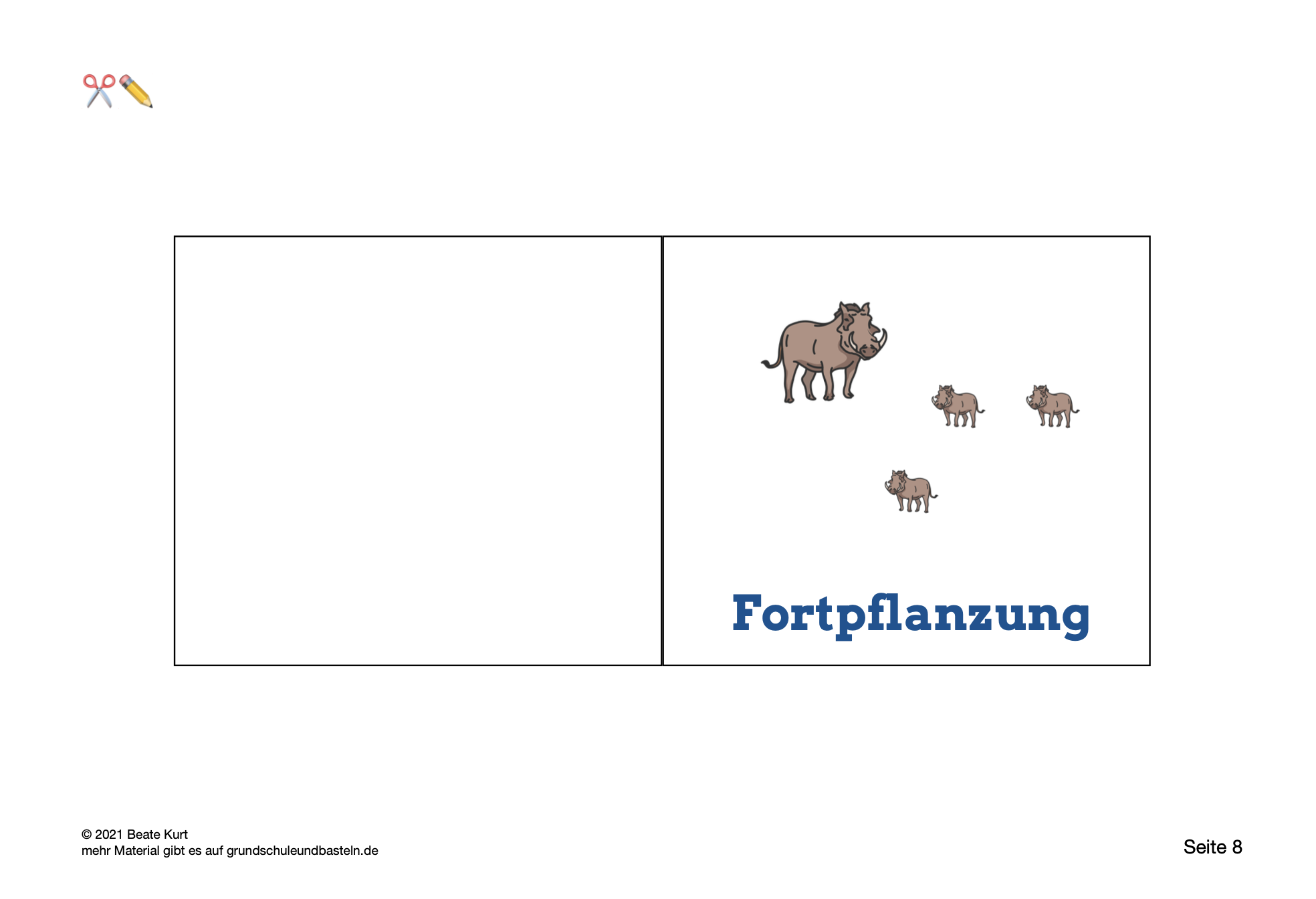  Lapbook Wildschwein 