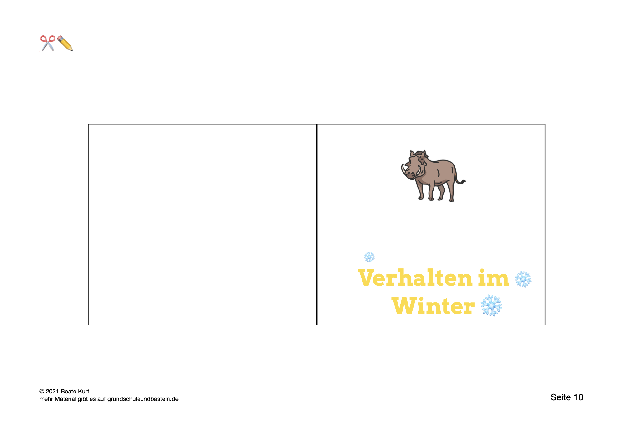  Lapbook Wildschwein 