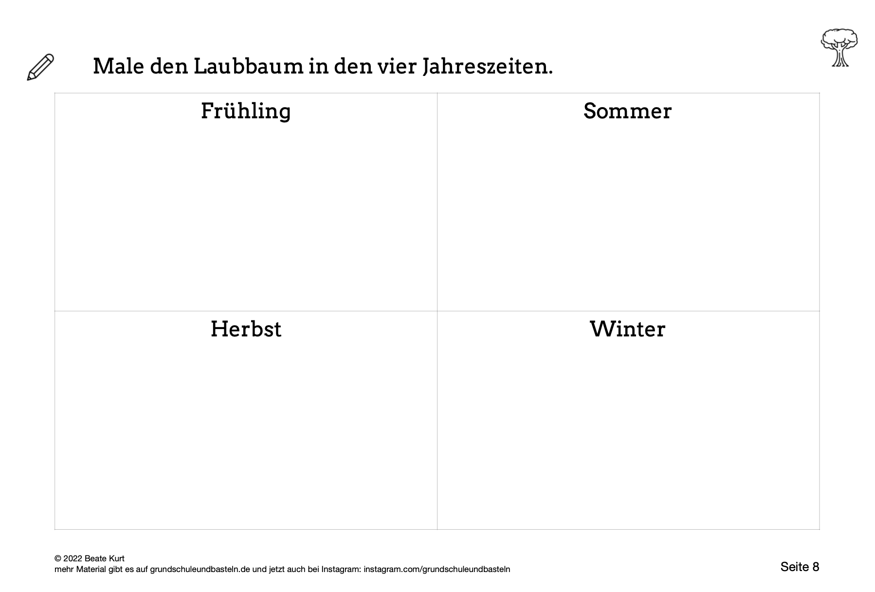  Lernheft Laub– und Nadelbäume 