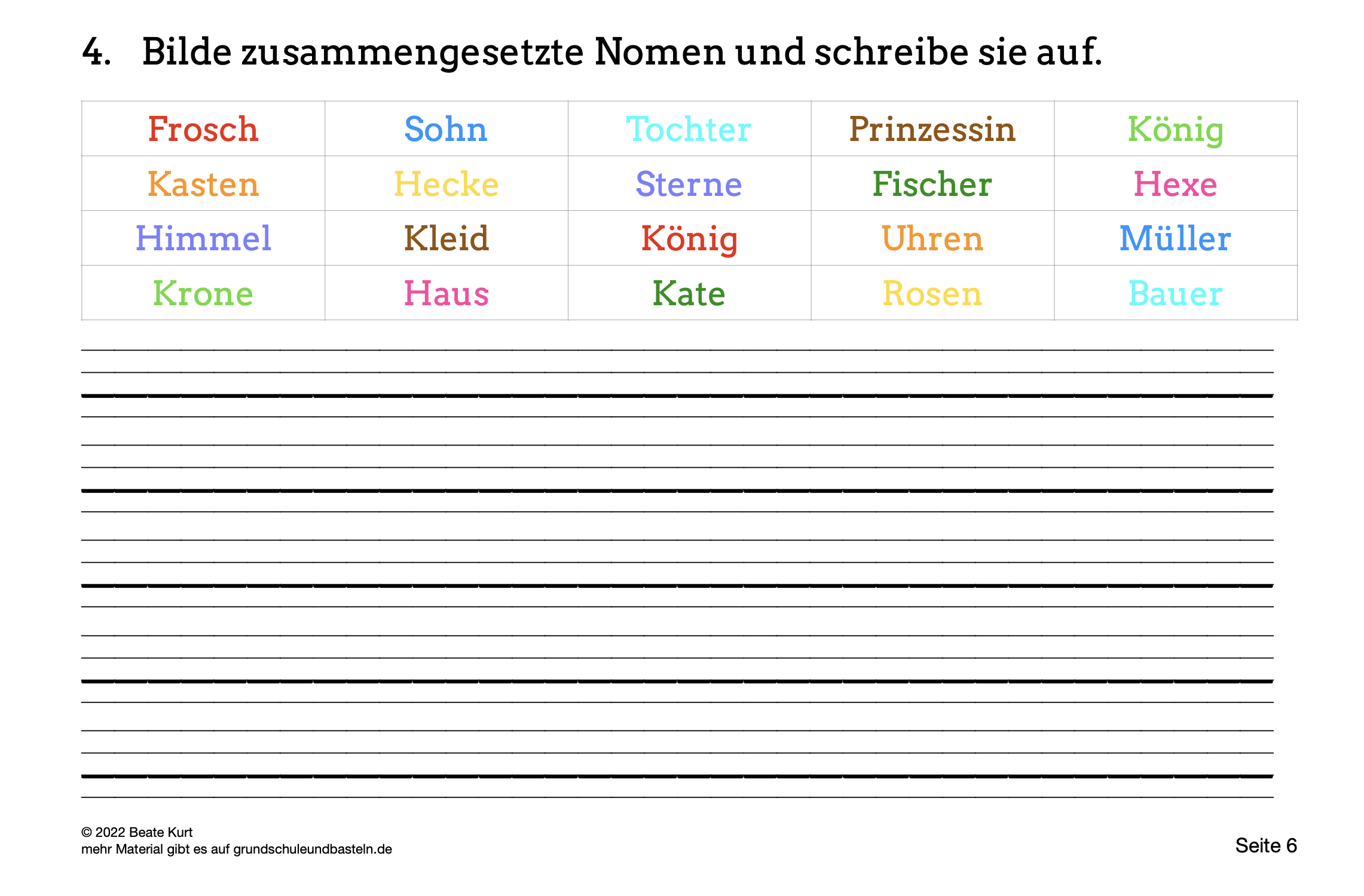  Arbeitsmaterial Lernheft Märchenreise 