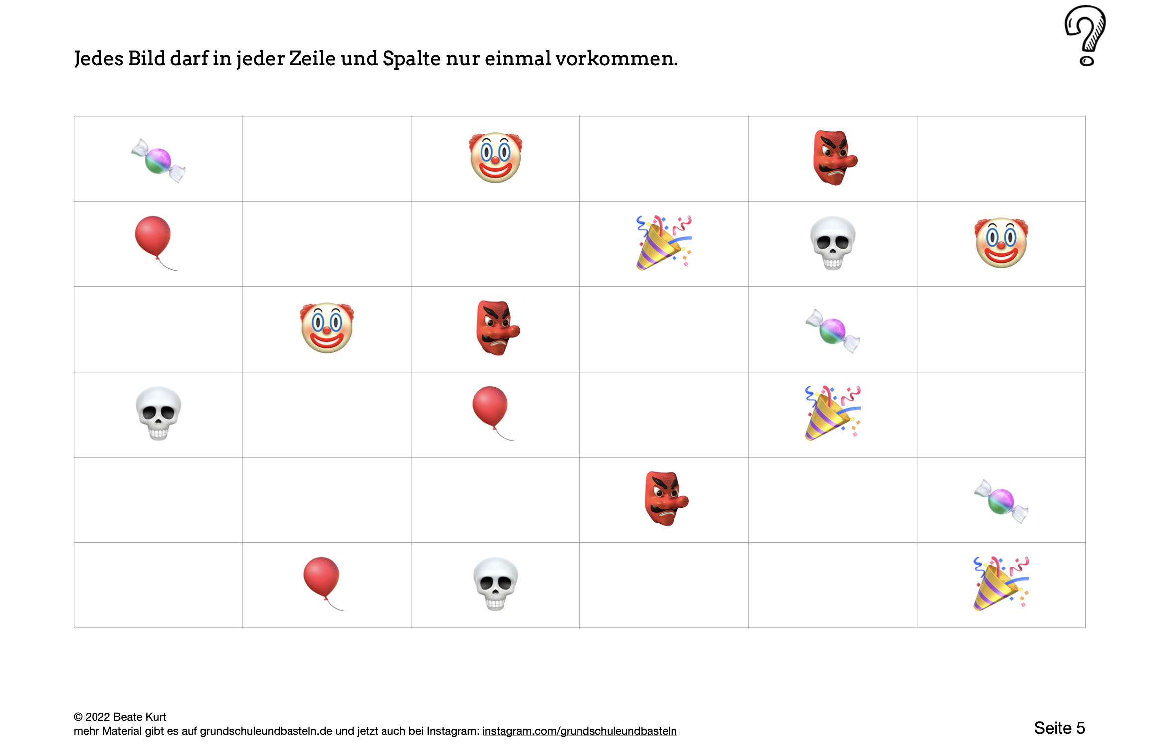  Arbeitsmaterial Lernheft Fasching 