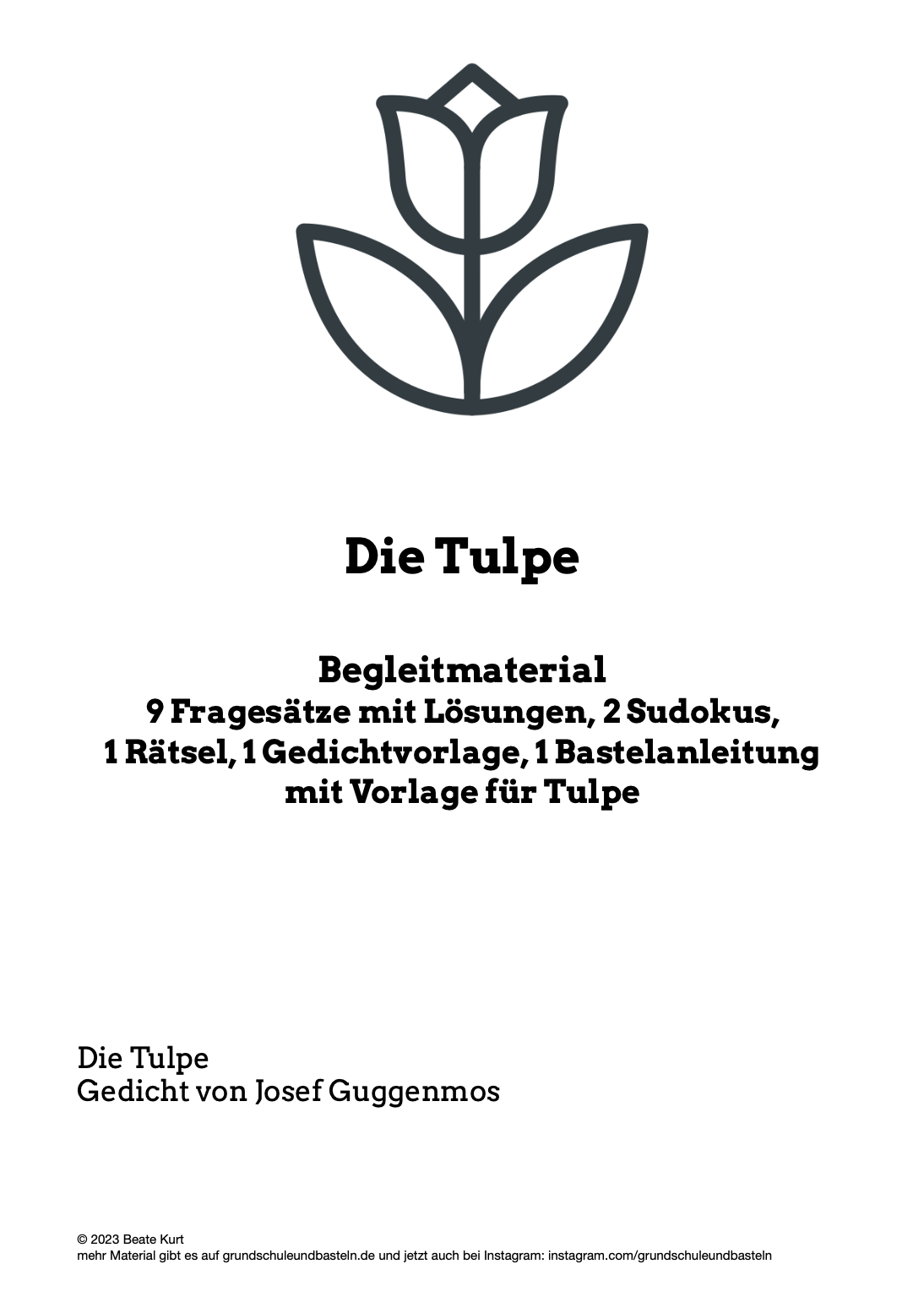  Arbeitsmaterial zu Die Tulpe 