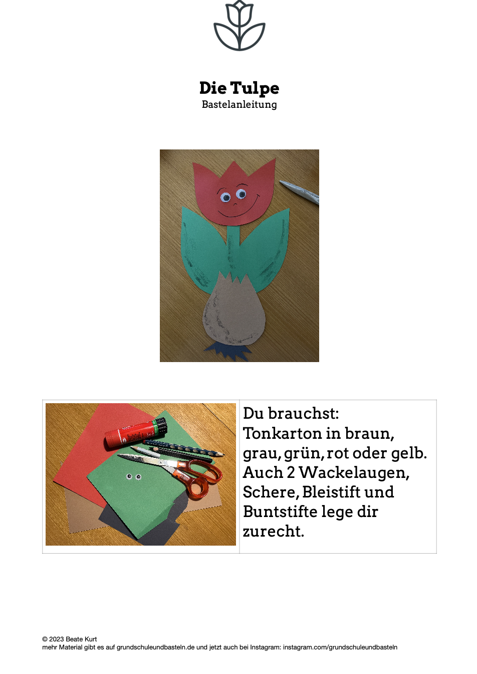  Arbeitsmaterial zu Die Tulpe 