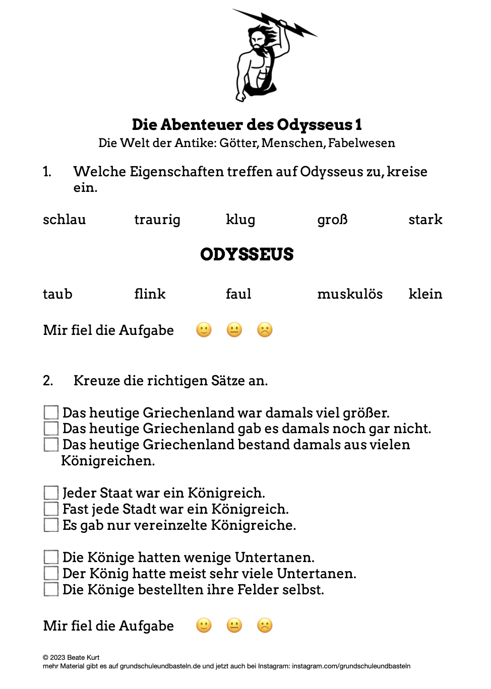  Begleitmaterial zu Die Abenteuer des Odysseus 