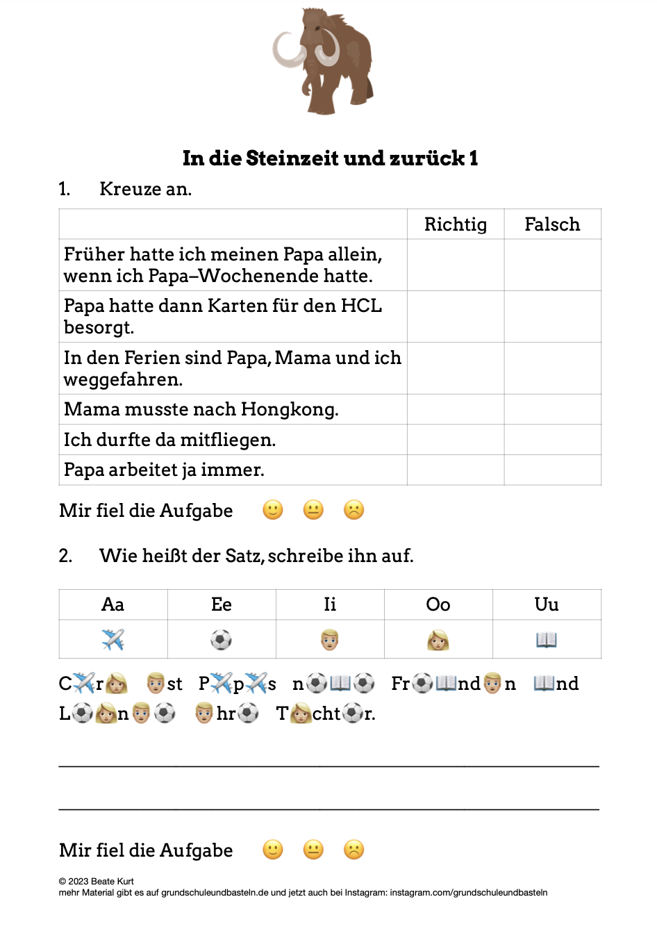  Begleitmaterial In die Steinzeit und zurück 