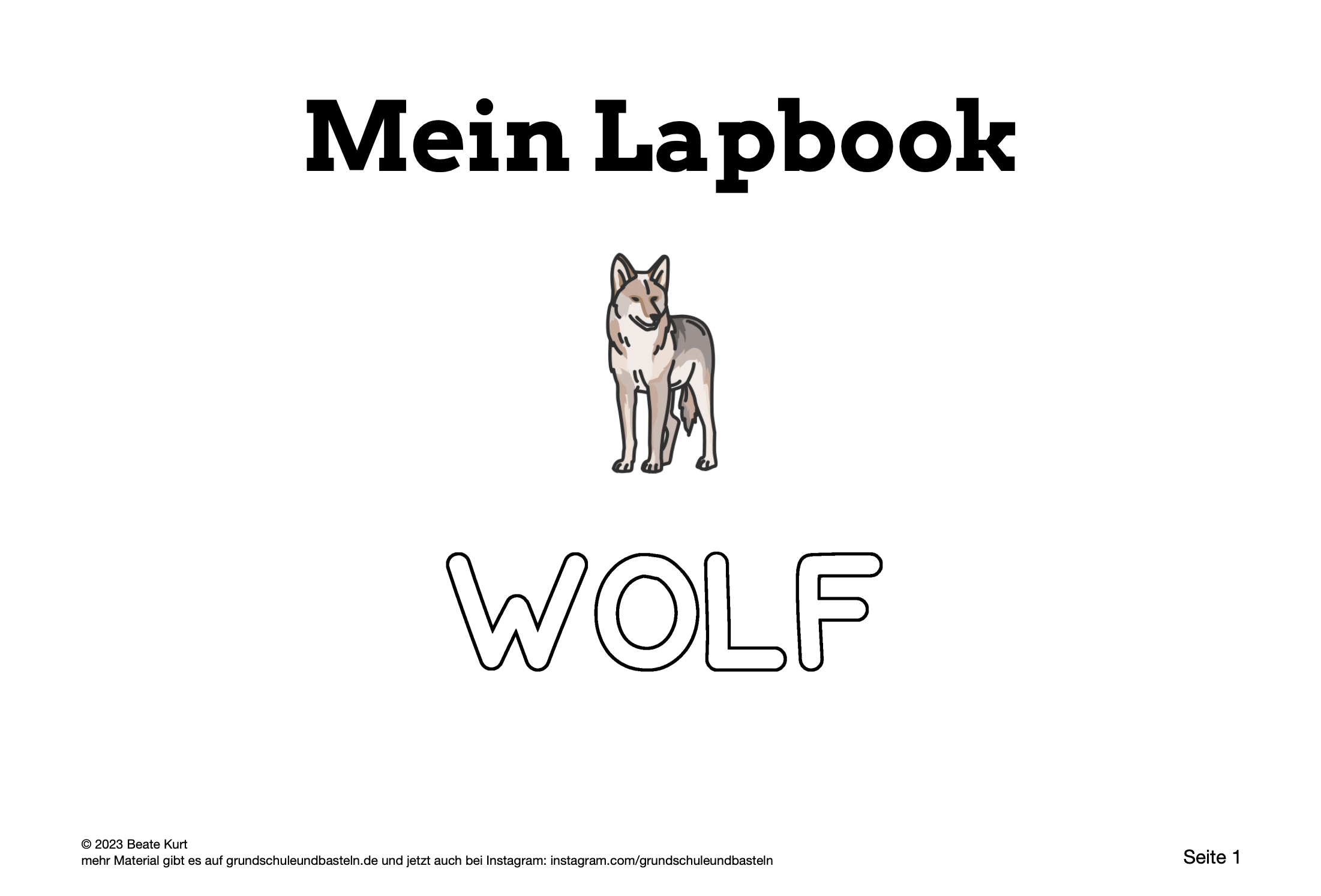  Lapbook Wolf 