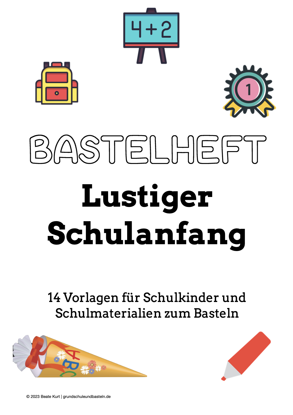  Bastelheft Lustiger Schulanfang 