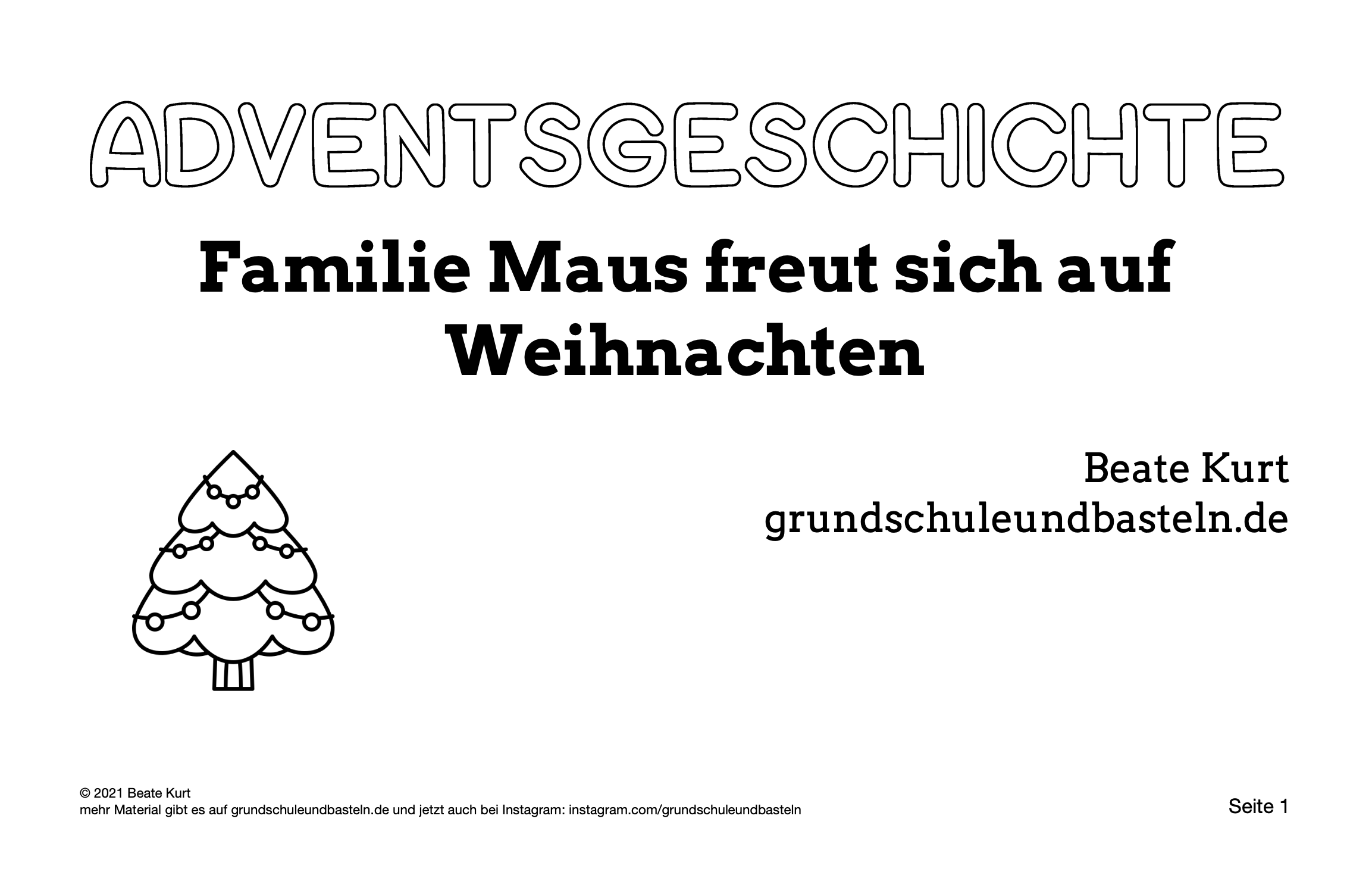  Lerngeschichte: Familie Maus freut sich auf Weihnachten  