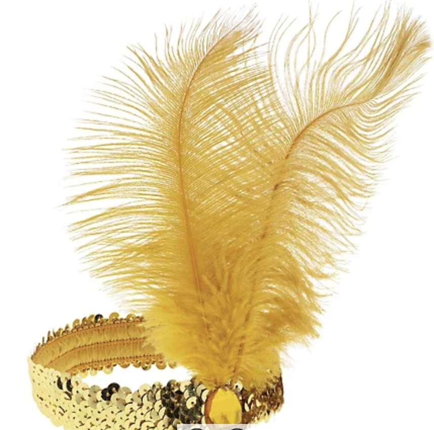  Haarband Feder – gold  