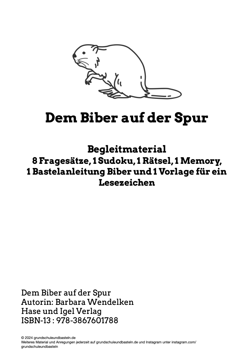  Begleitmaterial zu Dem Biber auf der Spur 