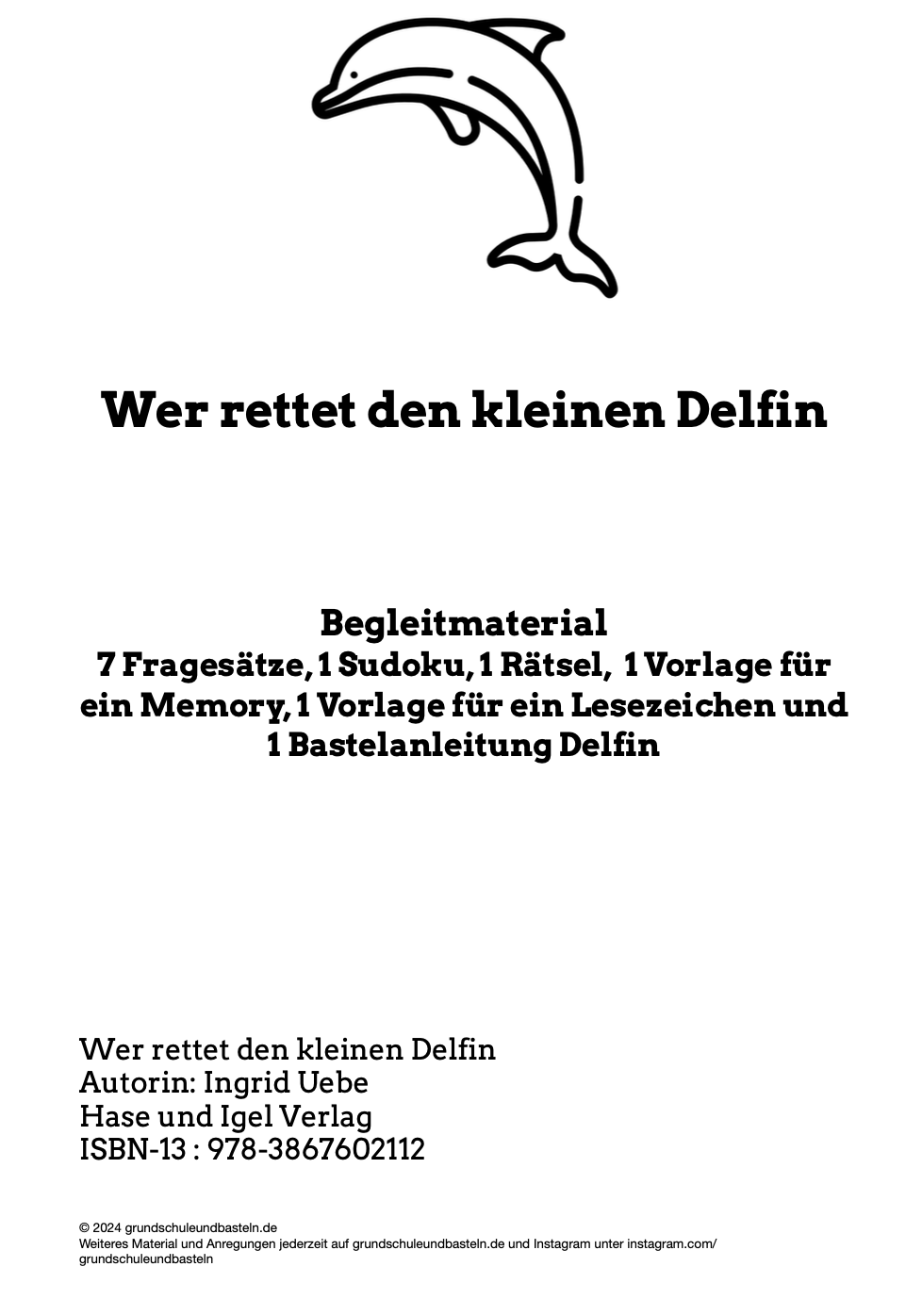  Begleitmaterial zu Wer rettet den kleinen Delfin 