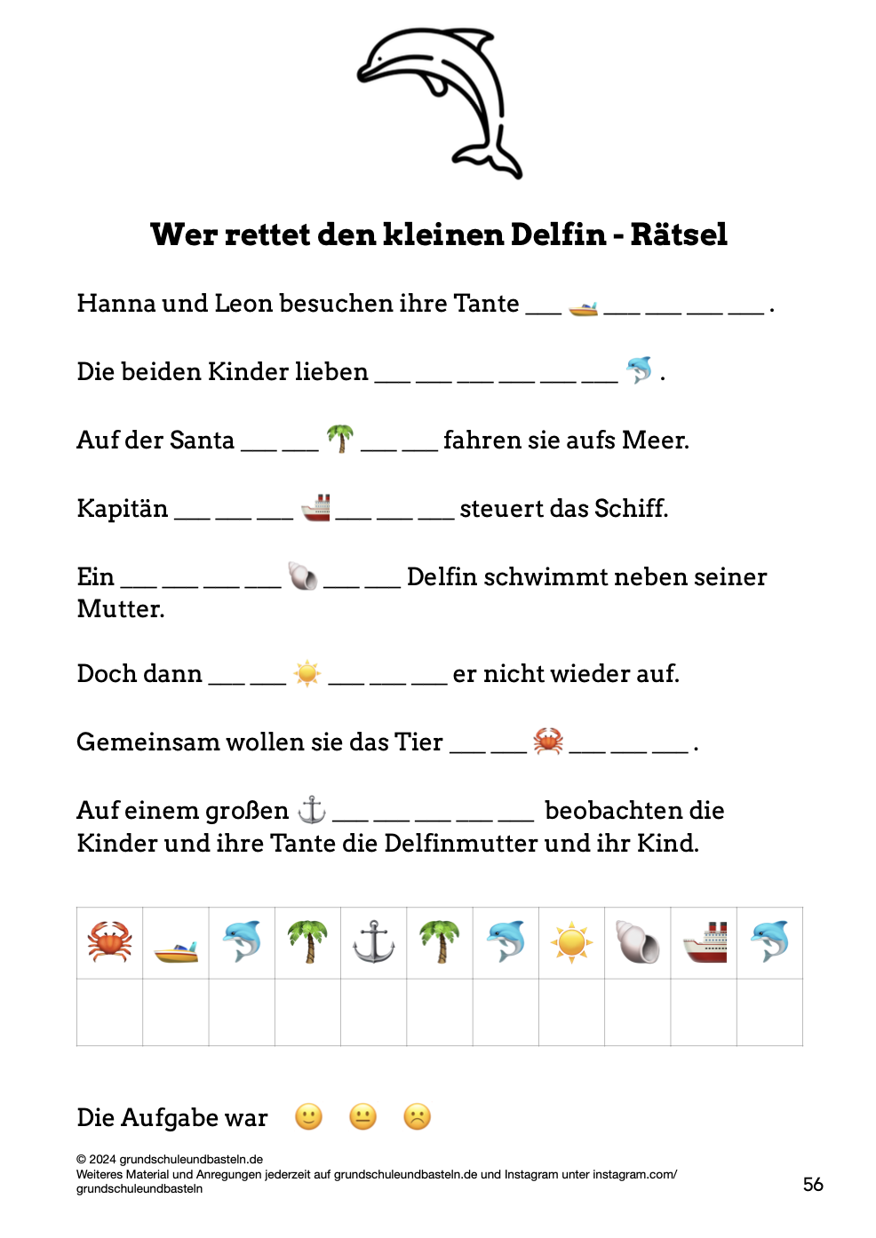  Begleitmaterial zu Wer rettet den kleinen Delfin 