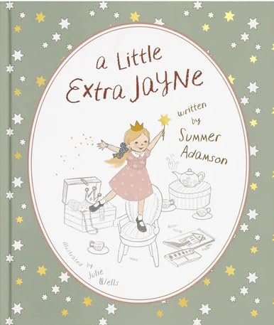 Illustrated book cover featuring a blonde girl in a pink princess dress holding a star wand.
